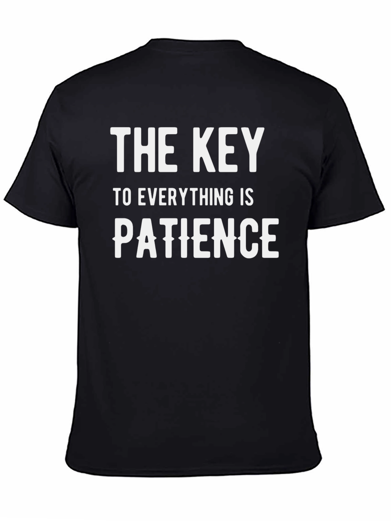 Patience is Key Graphic Tee - Mens Black T-Shirt