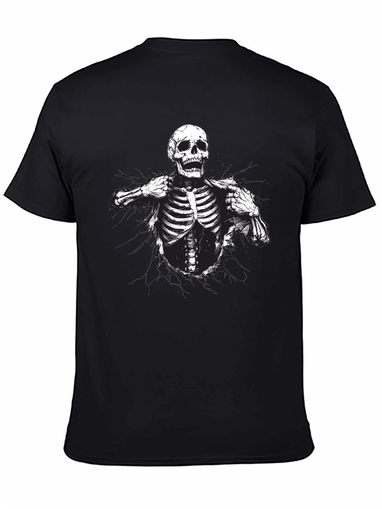 Skeleton Graphic T-Shirt - Rib Cage Print