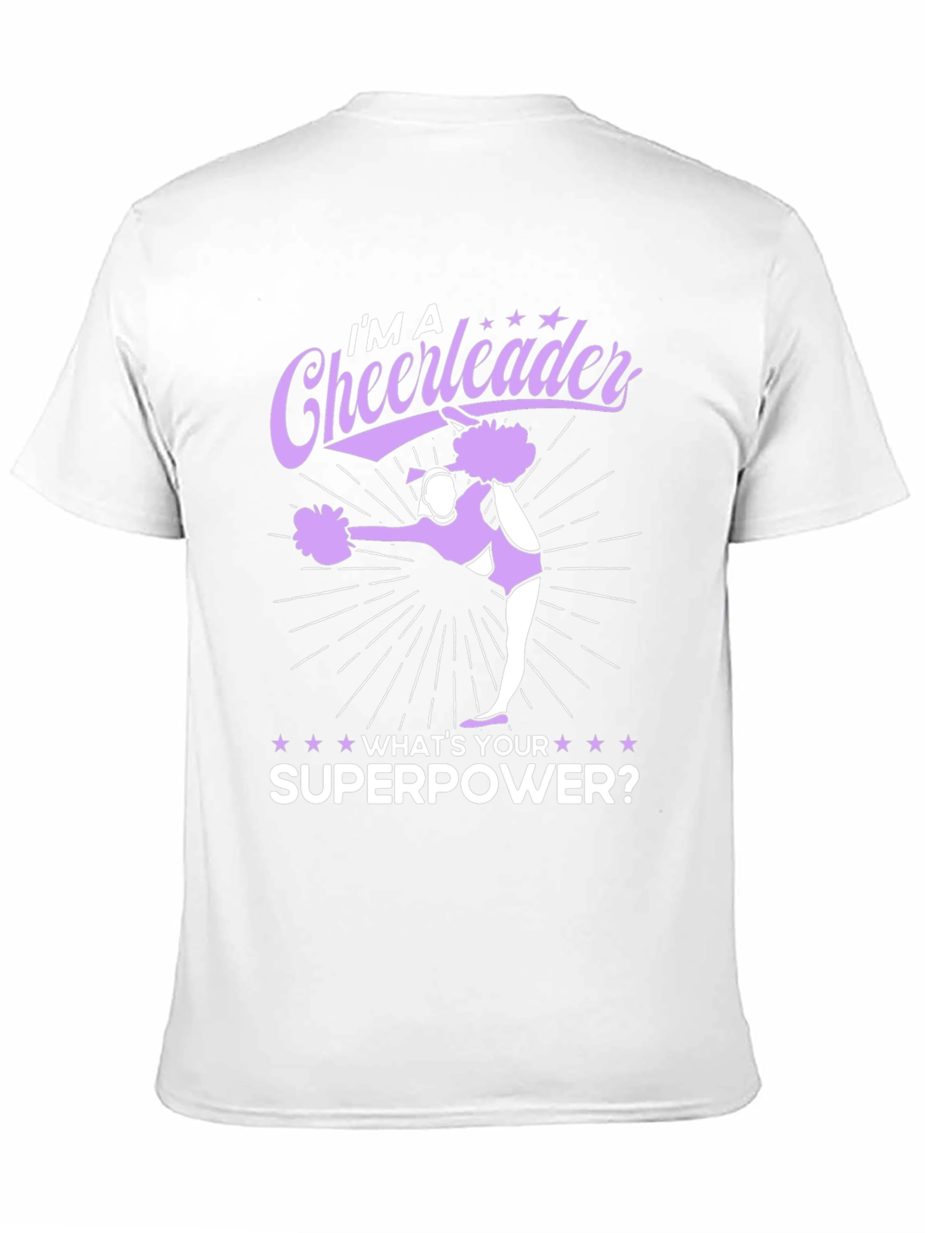 Cheerleader Superpower Black Graphic Tee