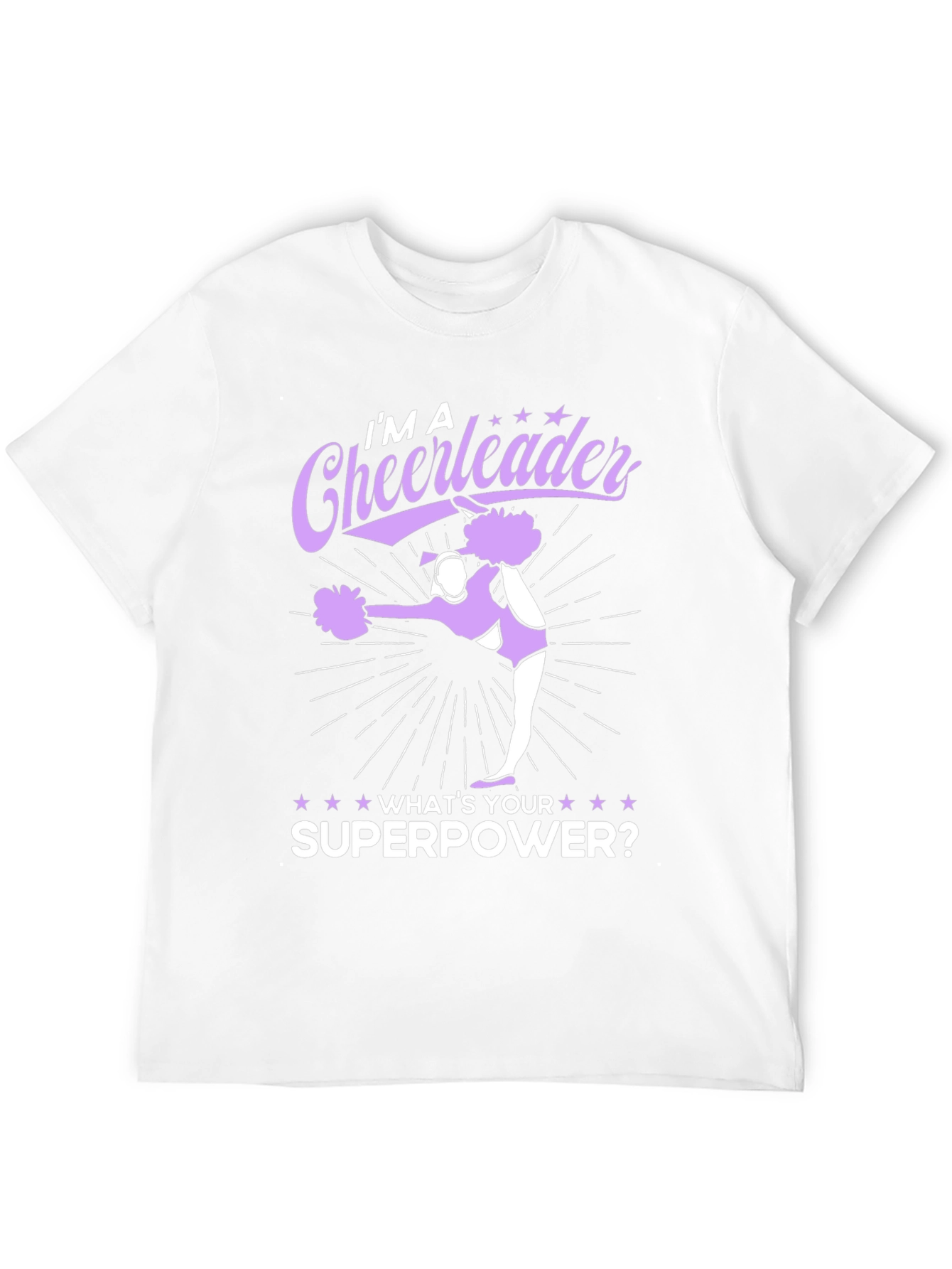 Cheerleader Superpower Black Graphic Tee