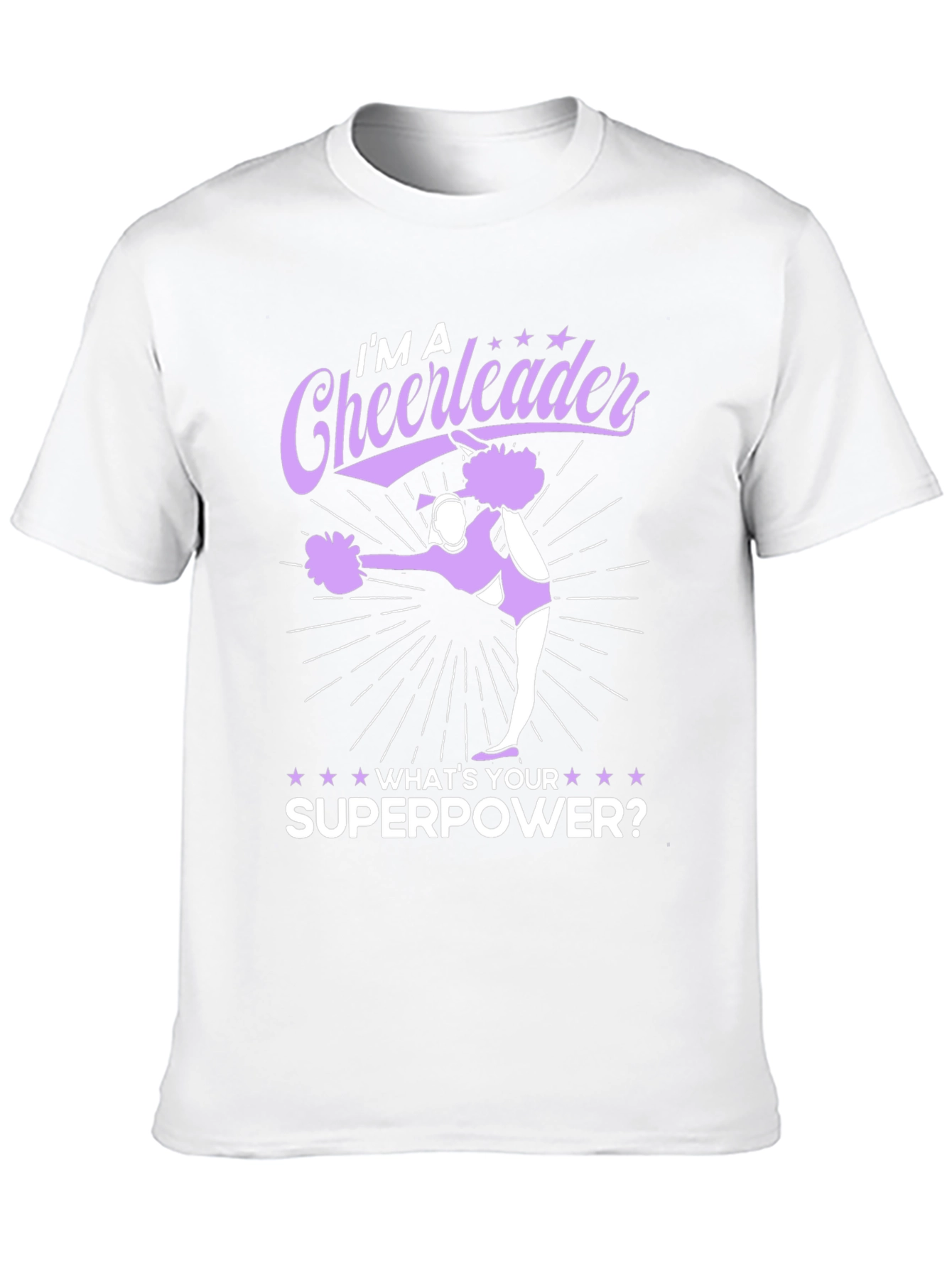 Cheerleader Superpower Black Graphic Tee