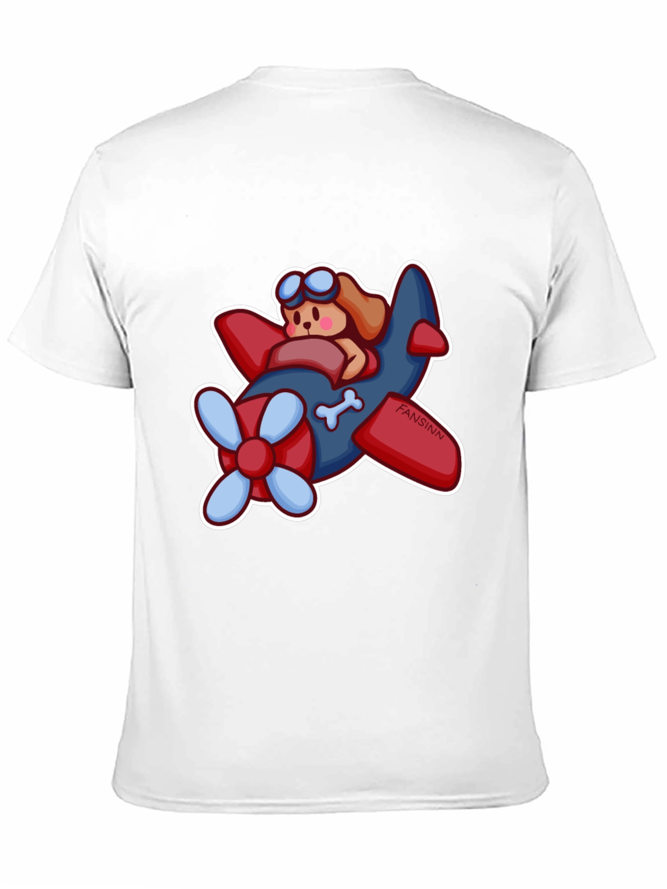 Cartoon Dog Airplane Graphic Tee