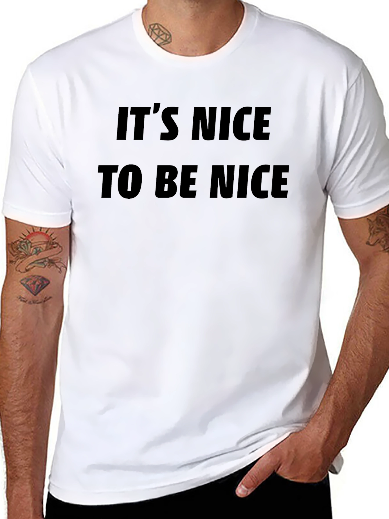 Its Nice To Be Nice Black T-Shirt