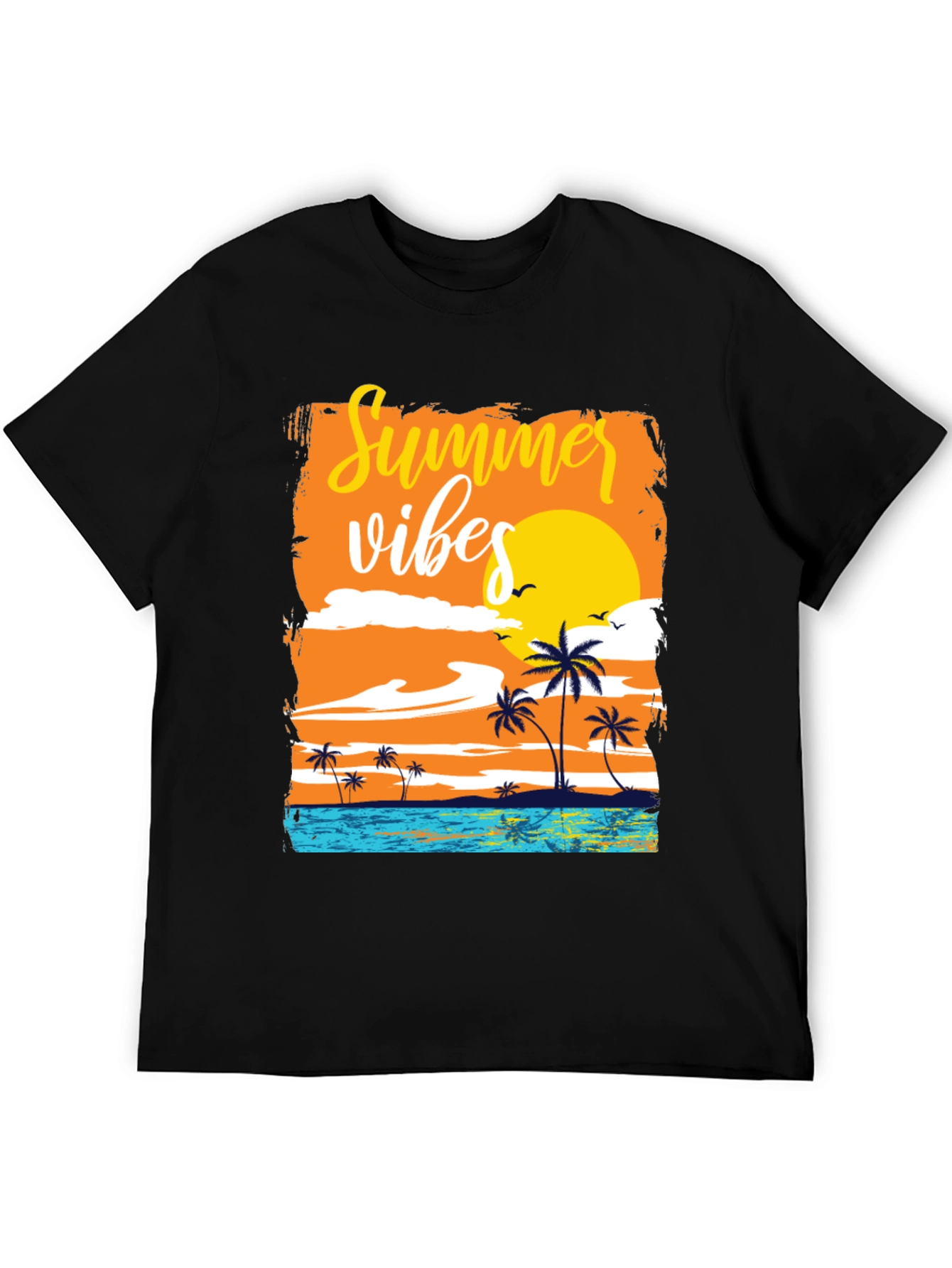 Summer Vibes Graphic Tee - Black