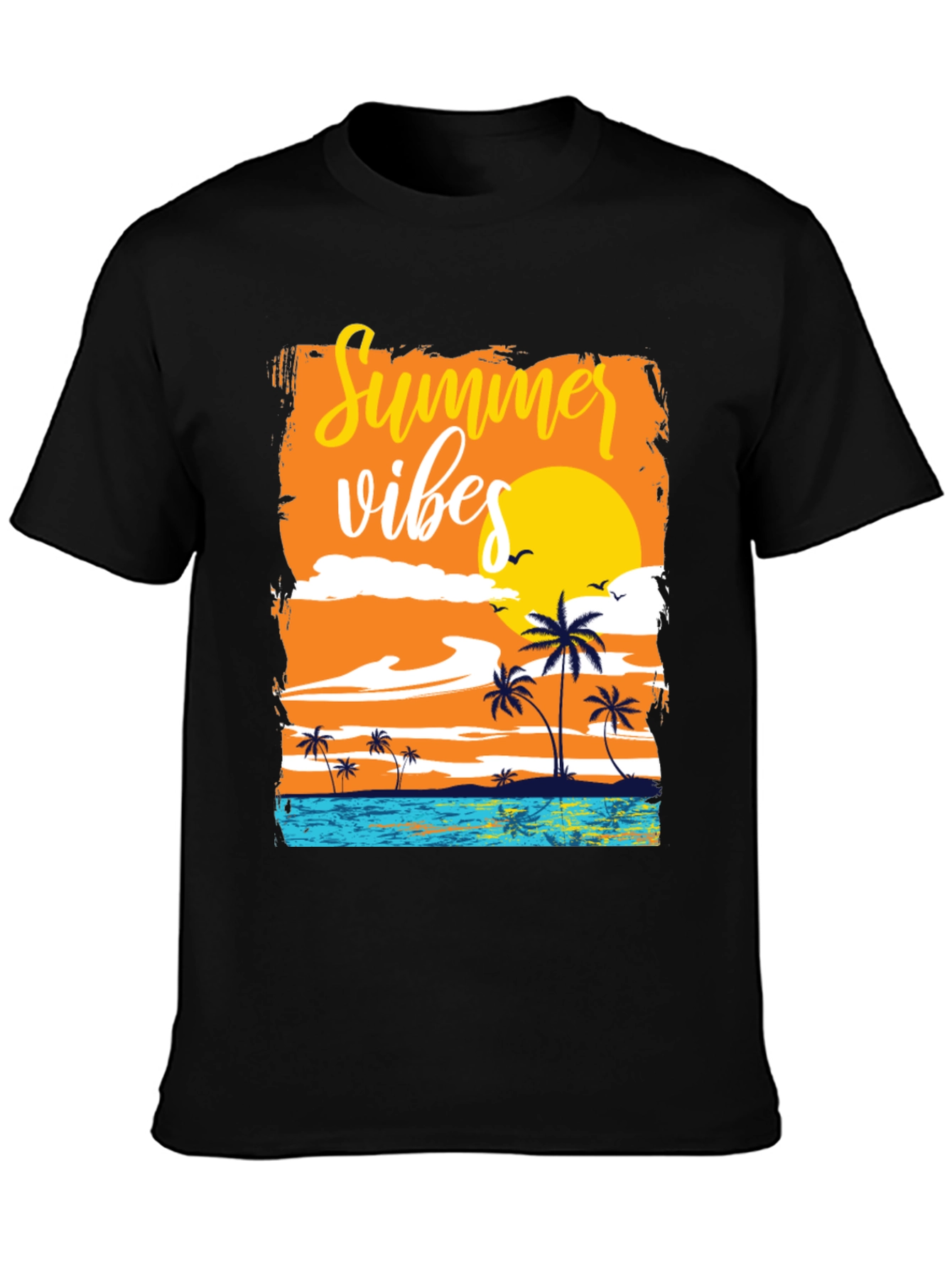 Summer Vibes Graphic Tee - Black