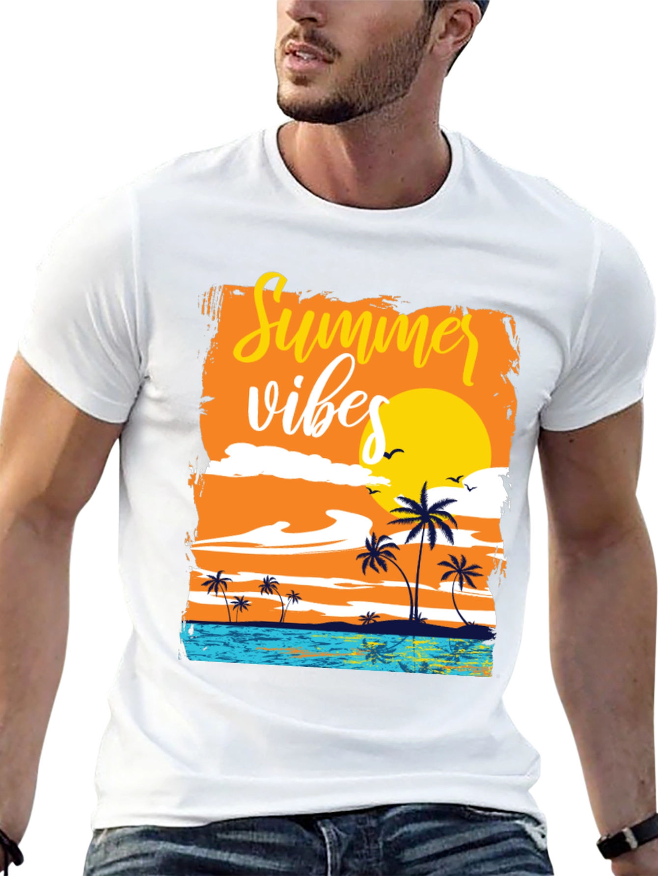 Summer Vibes Graphic Tee - Black