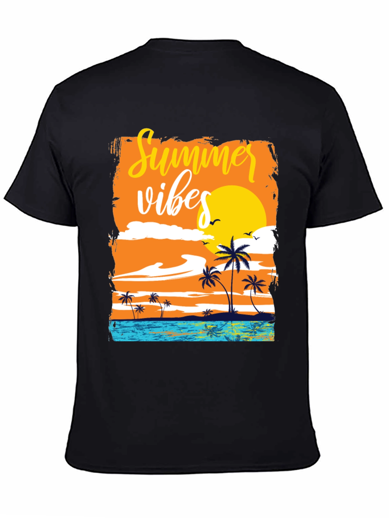 Summer Vibes Graphic Tee - Black