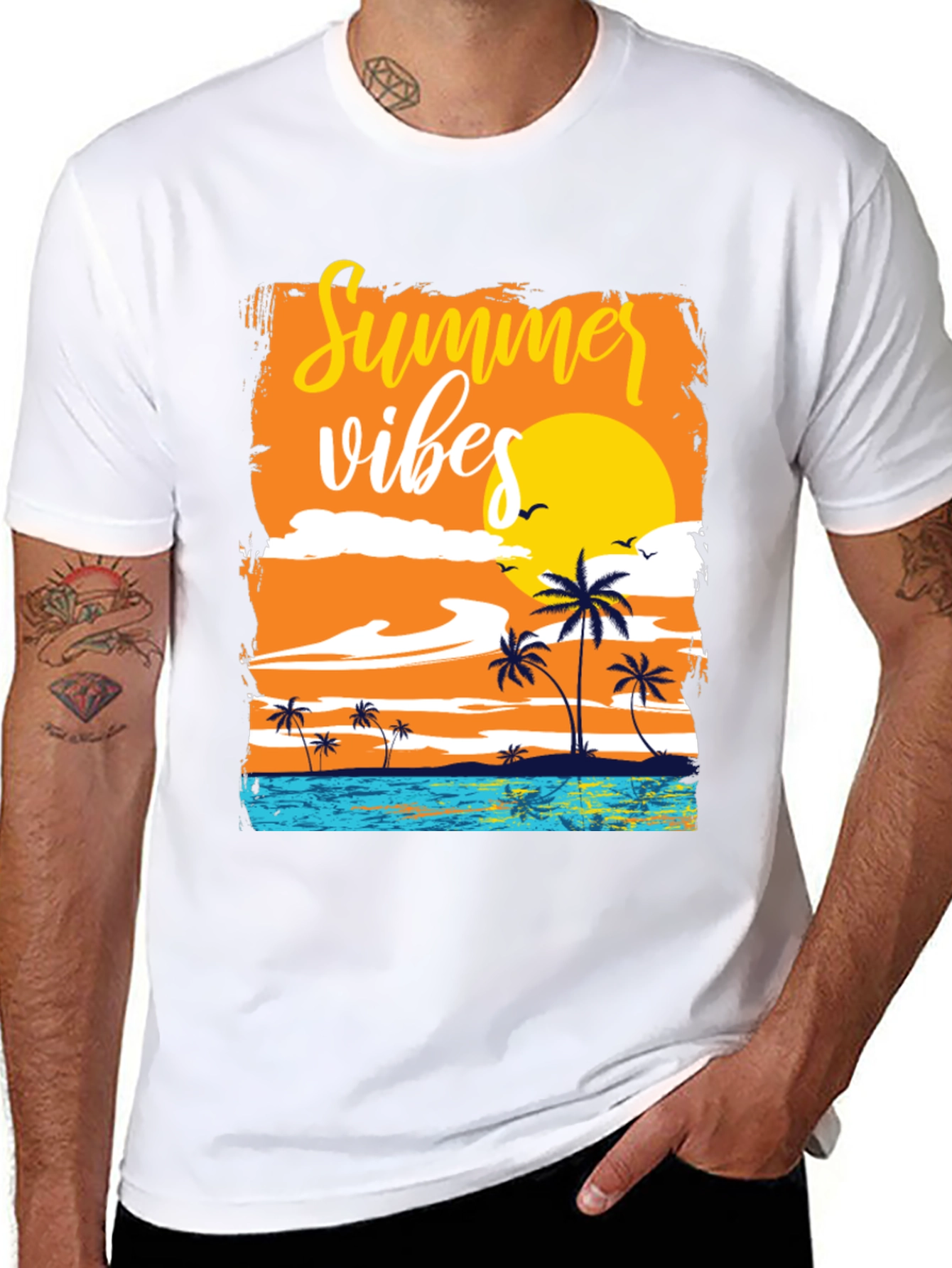 Summer Vibes Graphic Tee - Black