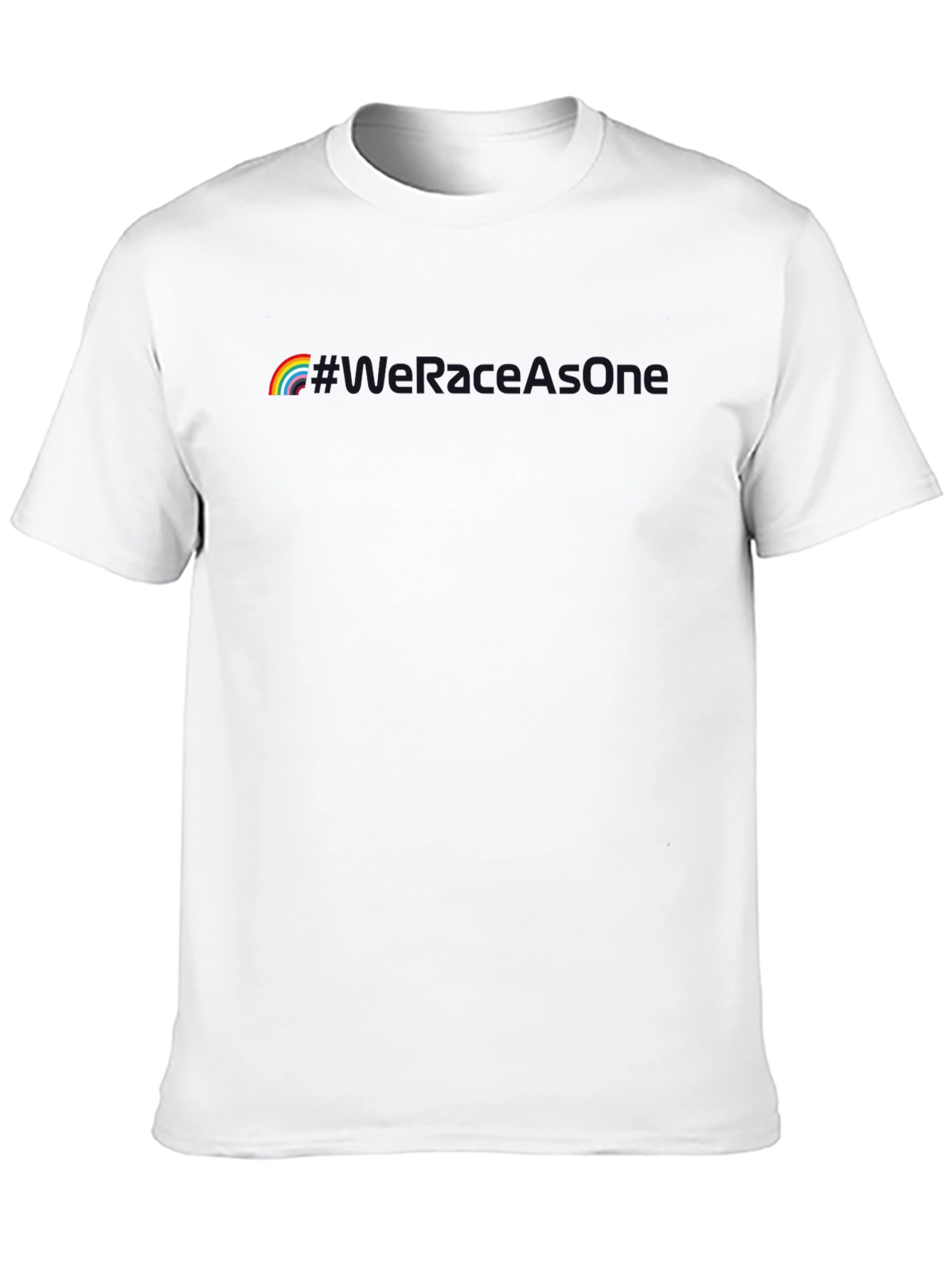 Rainbow Microsoft is One Black T-Shirt