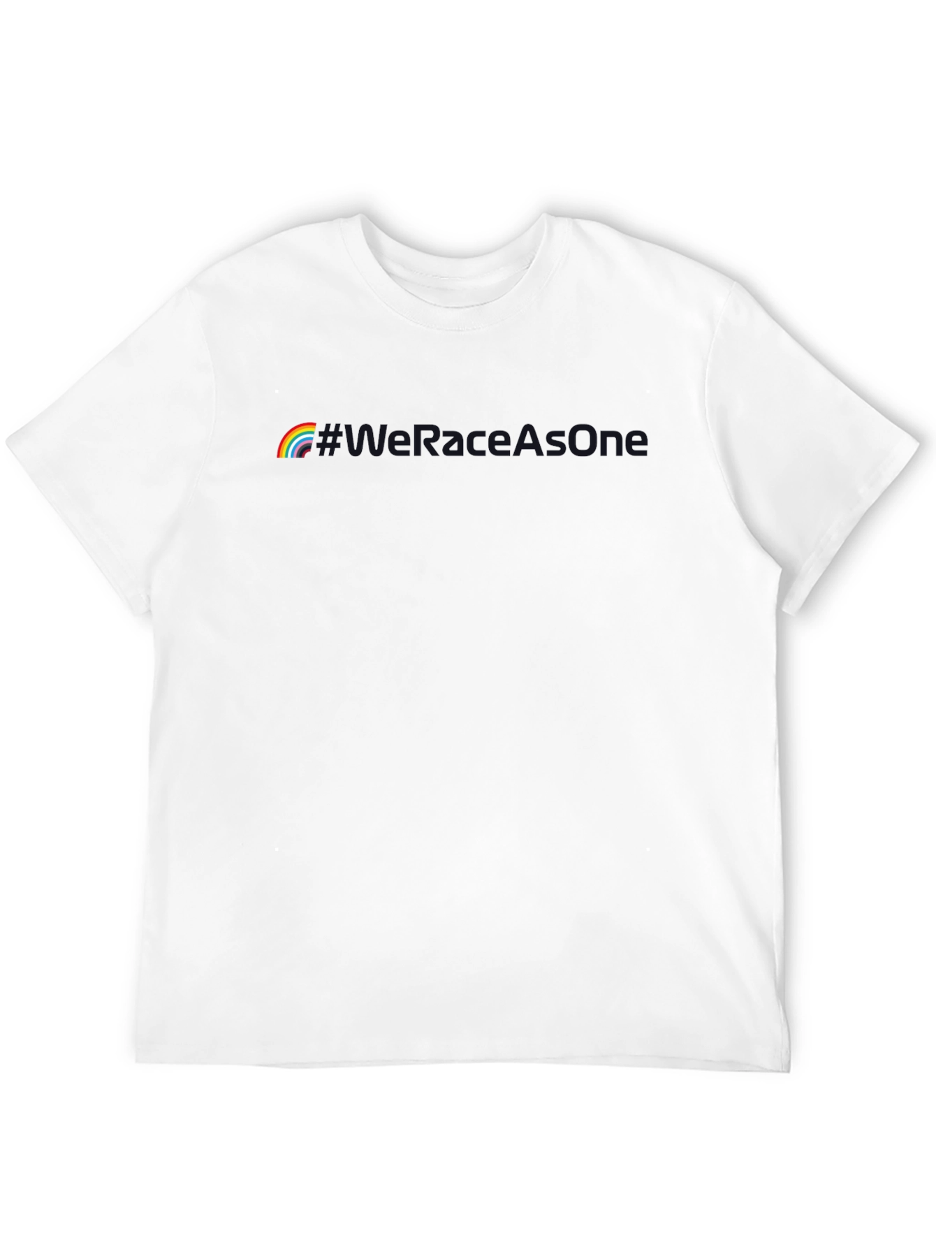 Rainbow Microsoft is One Black T-Shirt