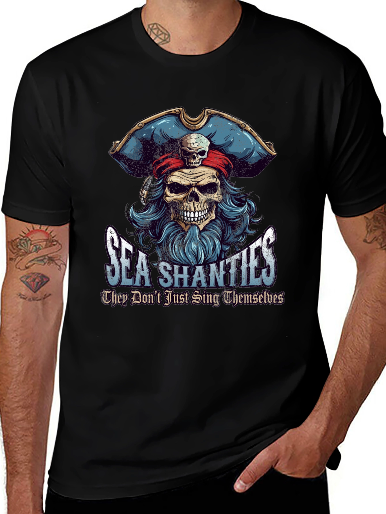 Sea Shanties Skull Graphic T-Shirt