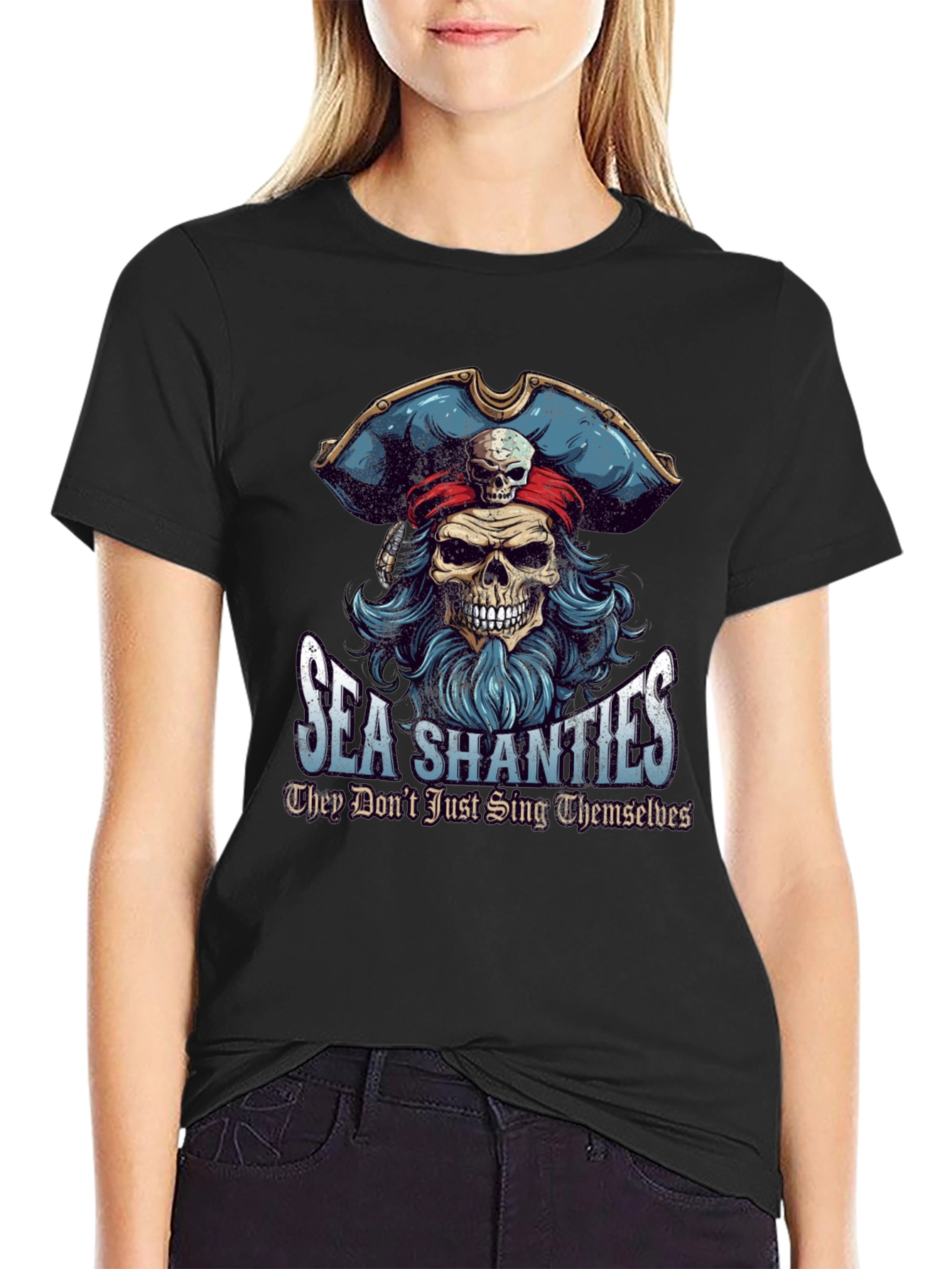 Sea Shanties Skull Graphic T-Shirt