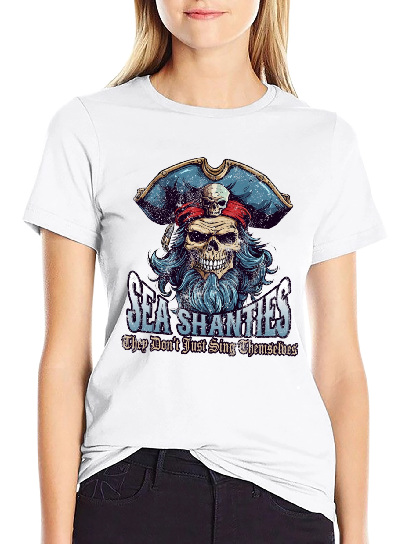 Sea Shanties Skull Graphic T-Shirt