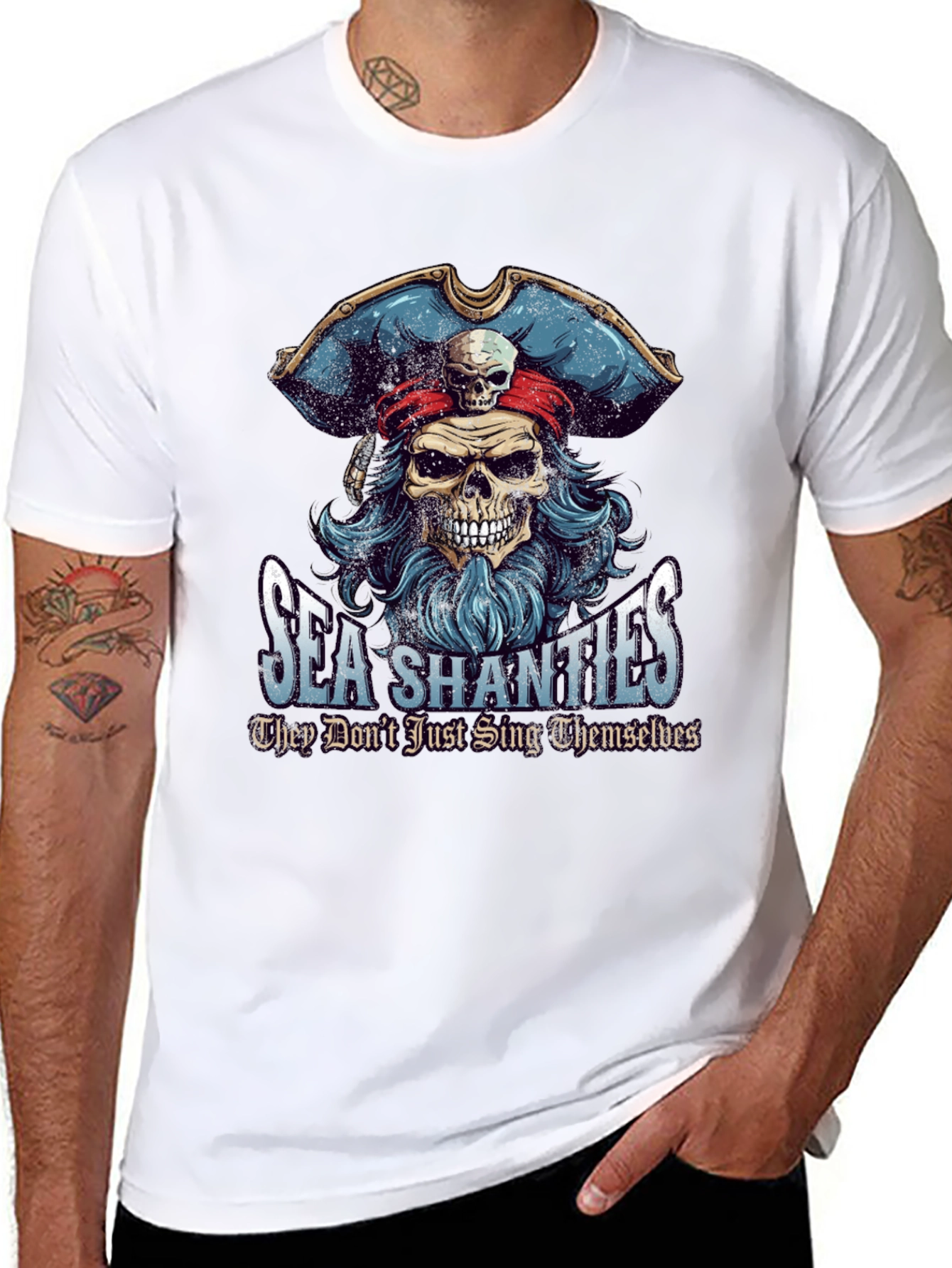 Sea Shanties Skull Graphic T-Shirt