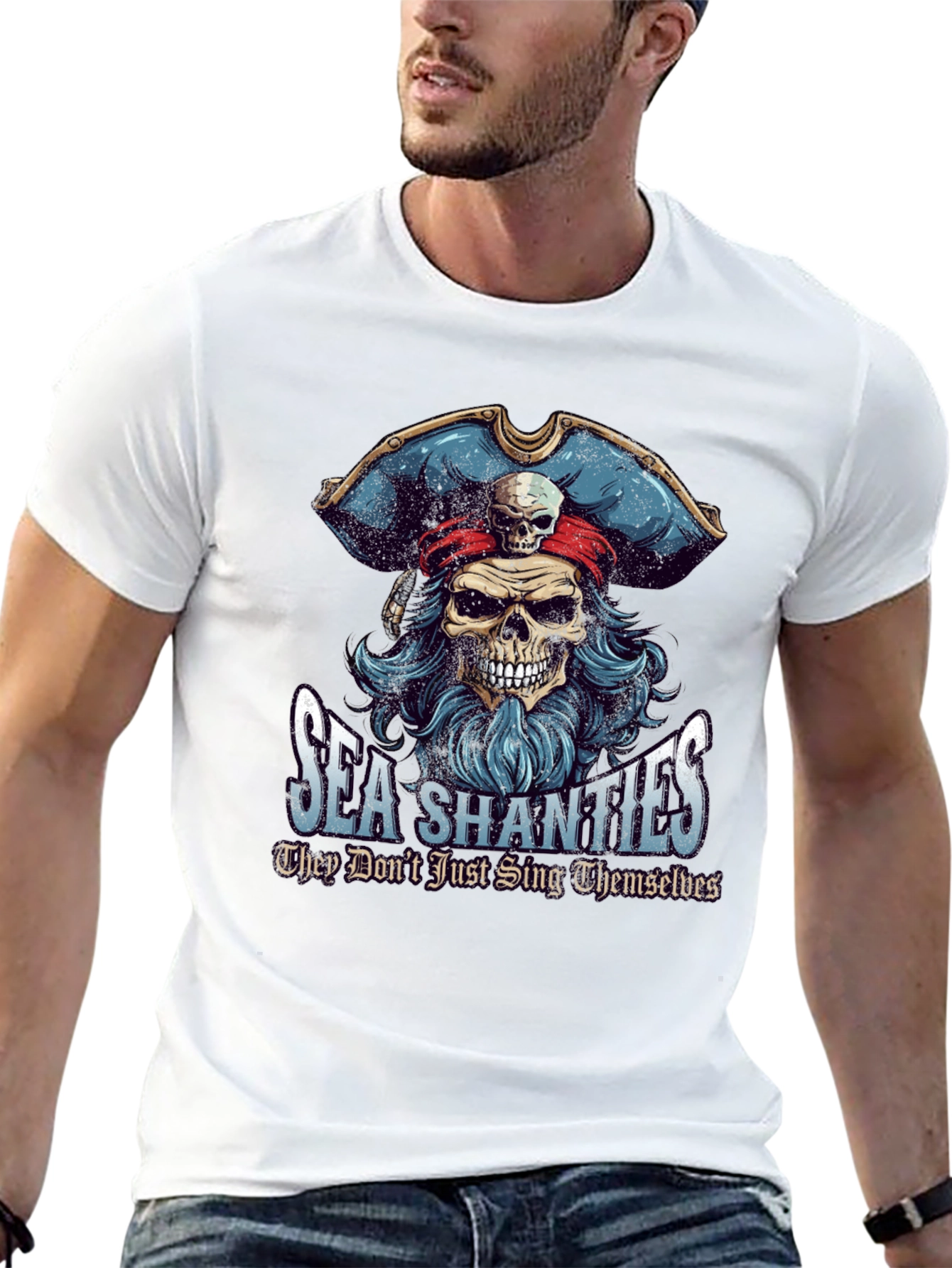 Sea Shanties Skull Graphic T-Shirt