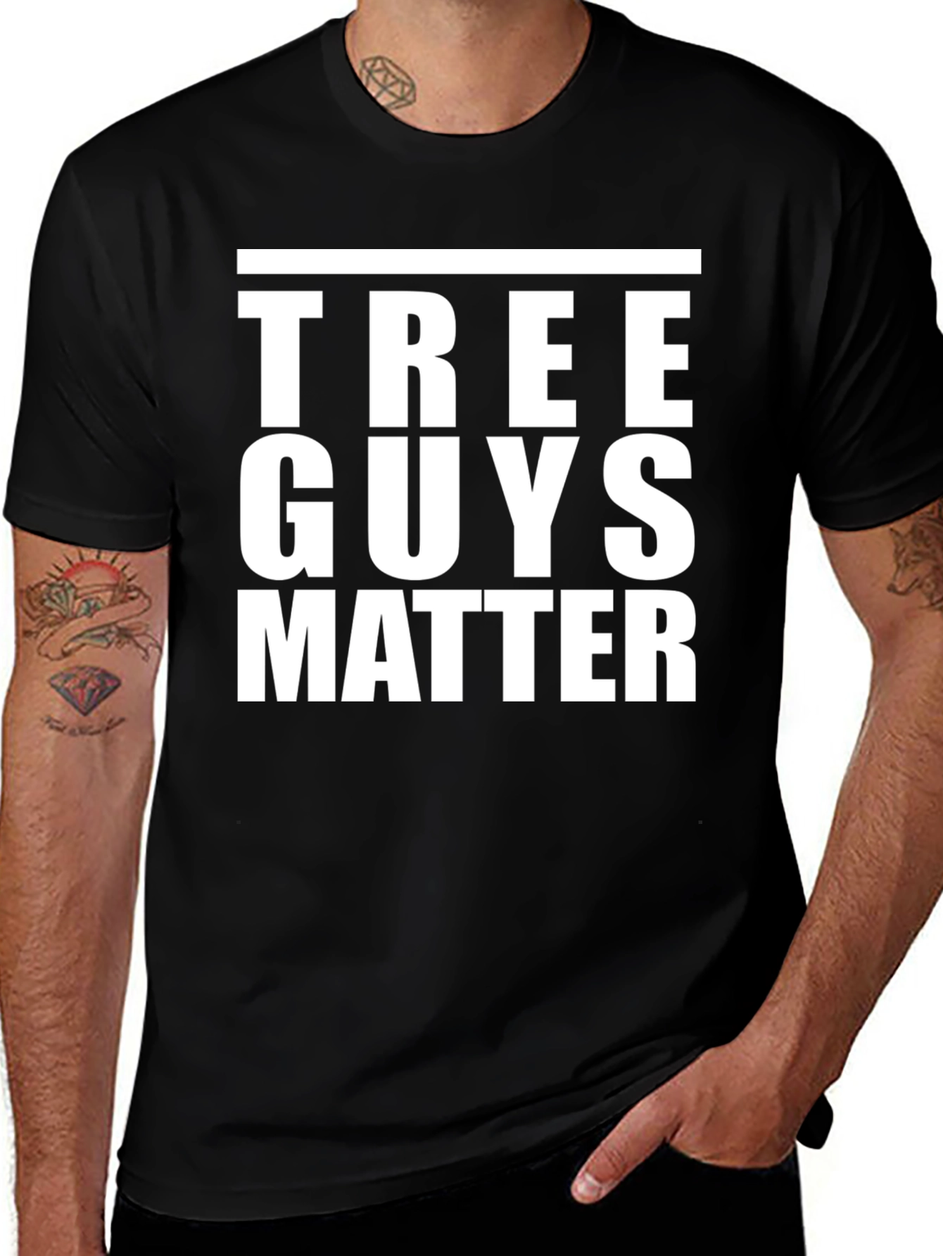Tree Guys Matter Graphic Tee - Black Cotton