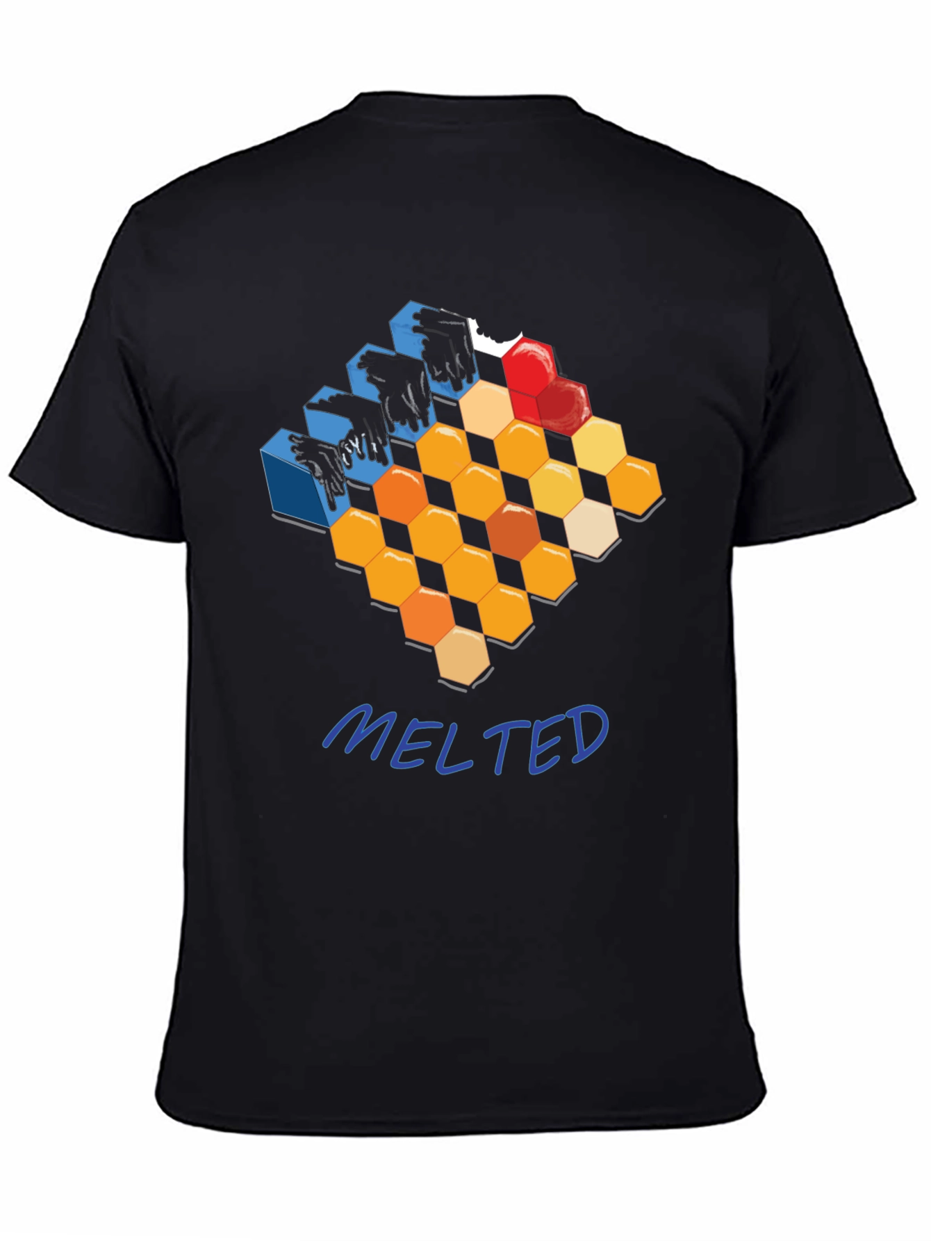 Melted Honeycomb Graphic T-Shirt - Modern Design