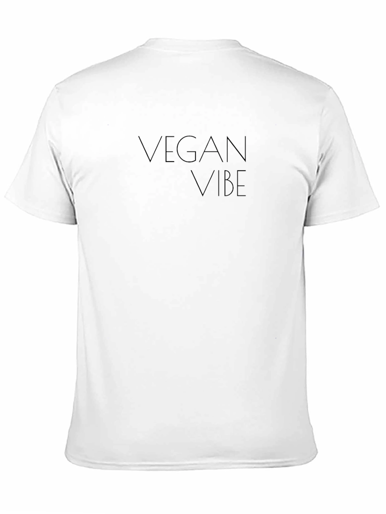 Vegan Vibe T-Shirt - Black Crew Neck Tee