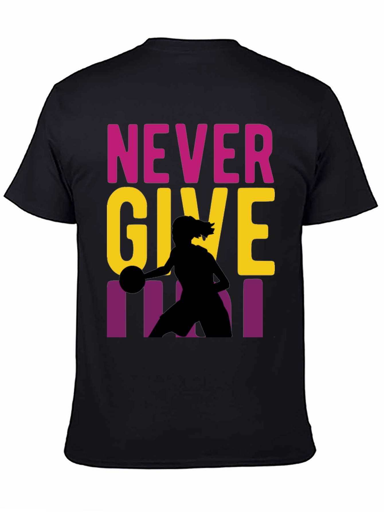 Never Give Up Basketball Graphic Tee