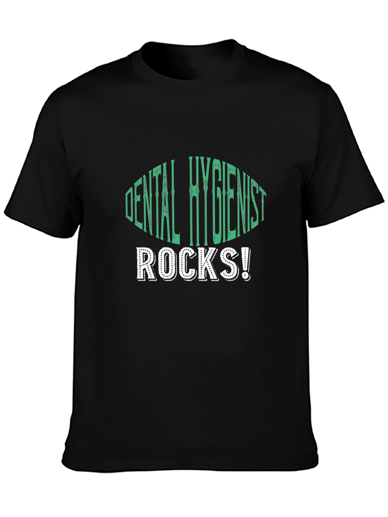 Dental Hygienist Rocks T-Shirt - Black Cotton Tee