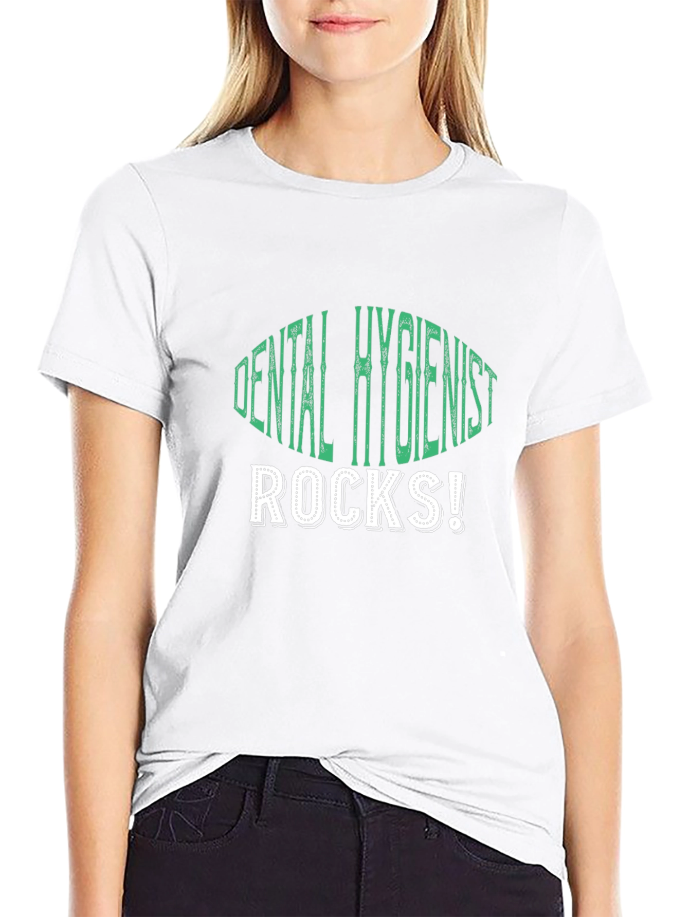 Dental Hygienist Rocks T-Shirt - Black Cotton Tee