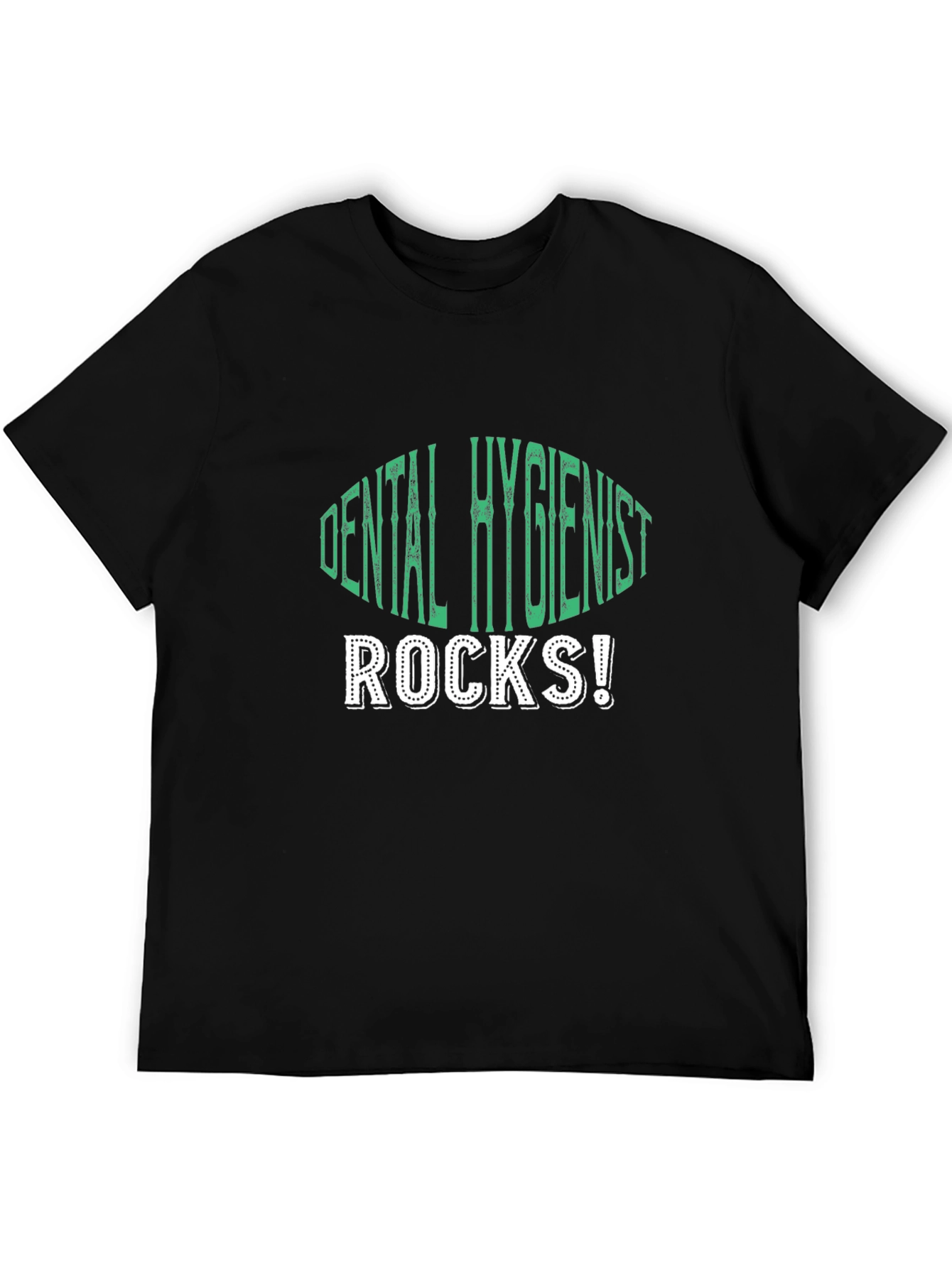 Dental Hygienist Rocks T-Shirt - Black Cotton Tee