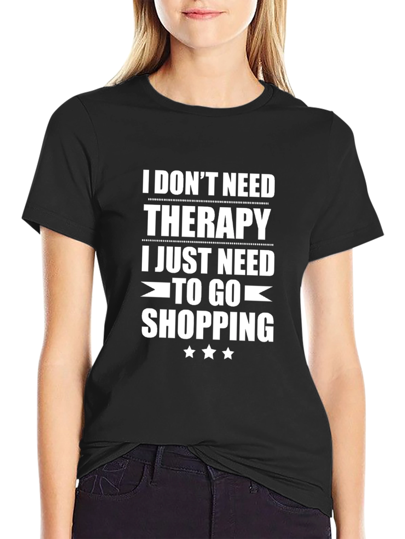 Therapy Shopping T-Shirt - Black