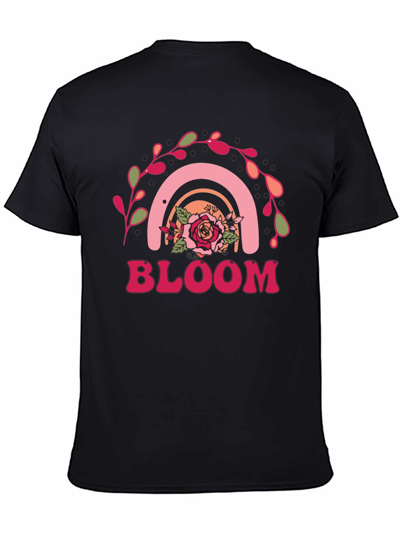 Bloom Rainbow Graphic Tee - Retro Style