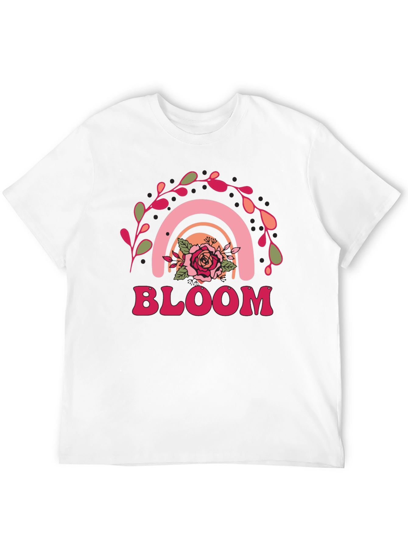 Bloom Rainbow Graphic Tee - Retro Style