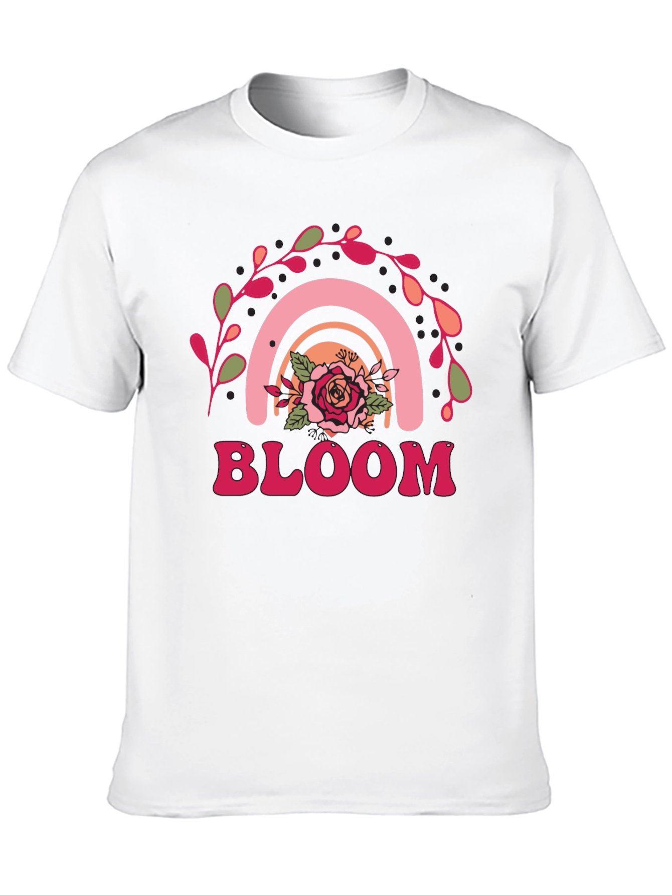 Bloom Rainbow Graphic Tee - Retro Style