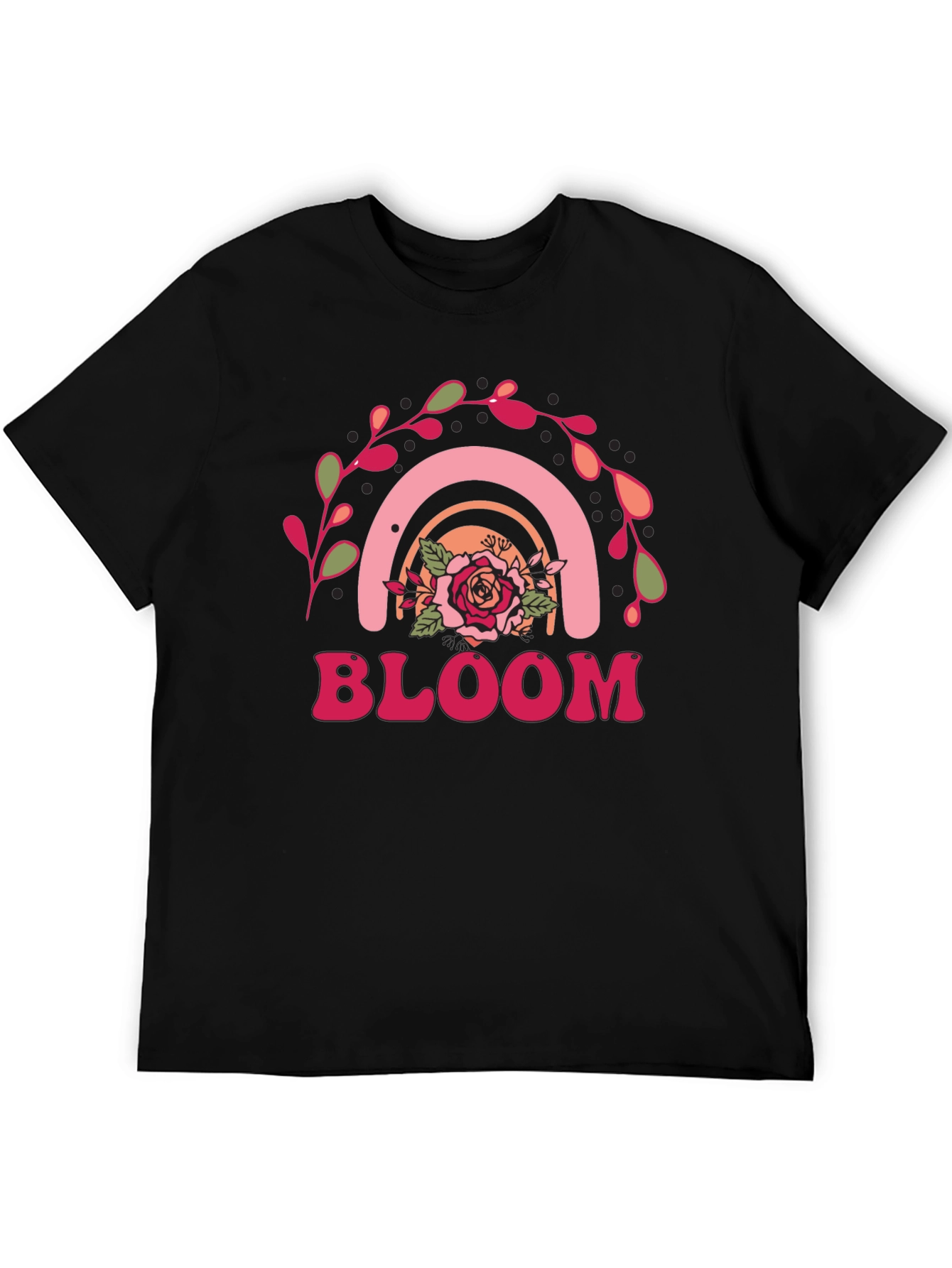 Bloom Rainbow Graphic Tee - Retro Style