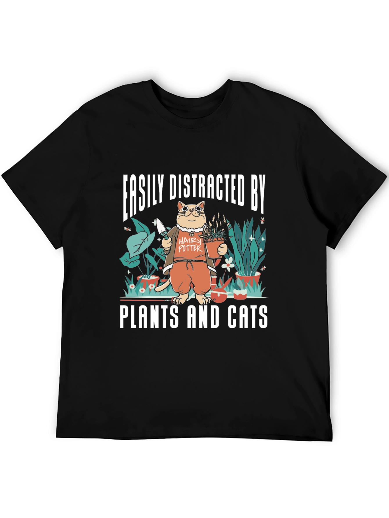 Easily Distracted By Plants & Cats T-Shirt