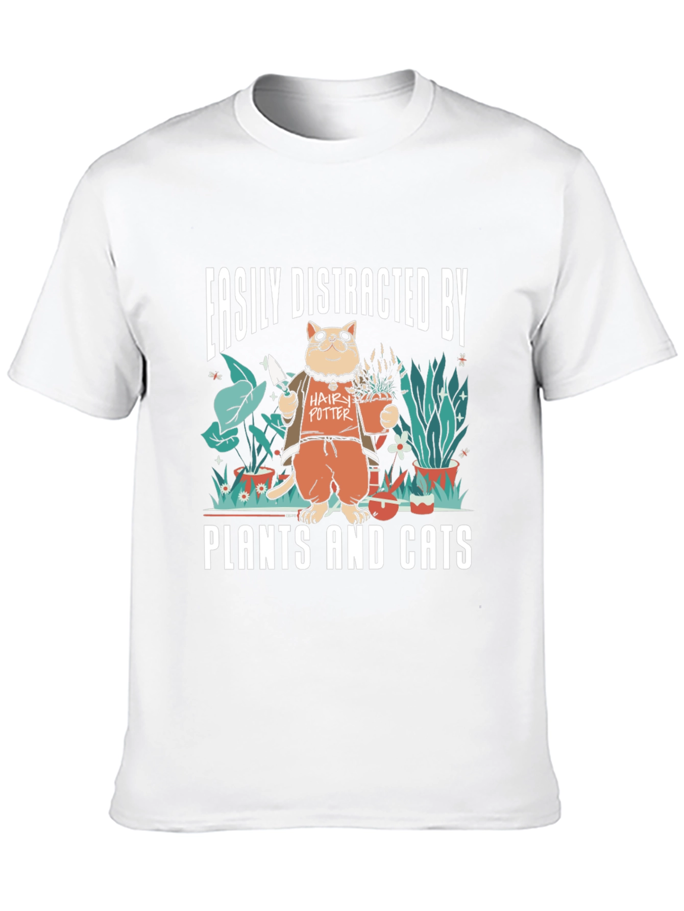 Easily Distracted By Plants & Cats T-Shirt