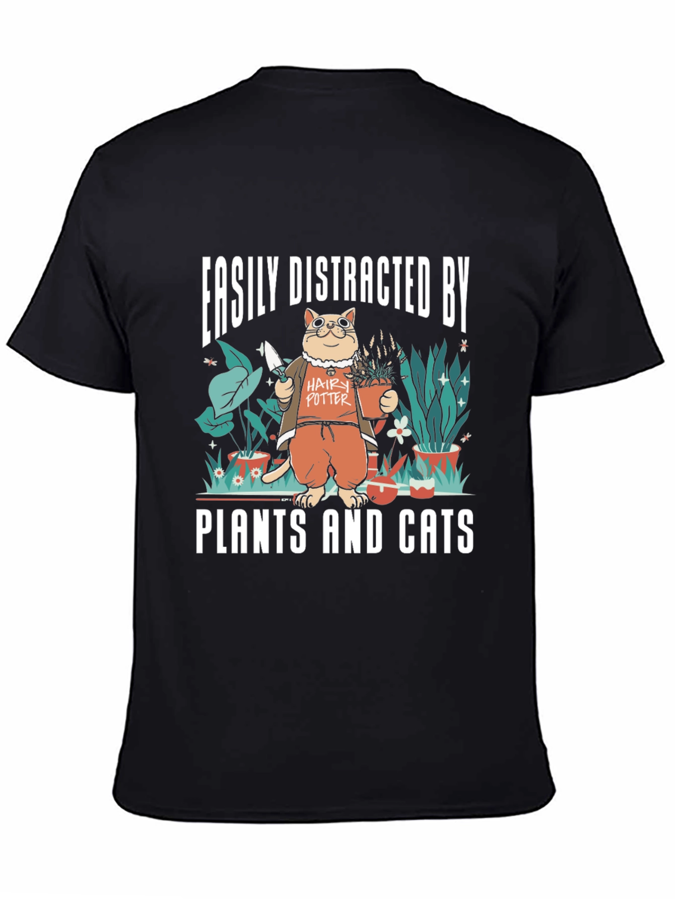 Easily Distracted By Plants & Cats T-Shirt