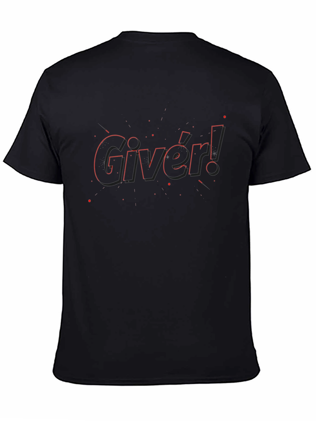 Giver! Black Graphic T-Shirt - Stylish Streetwear Tee