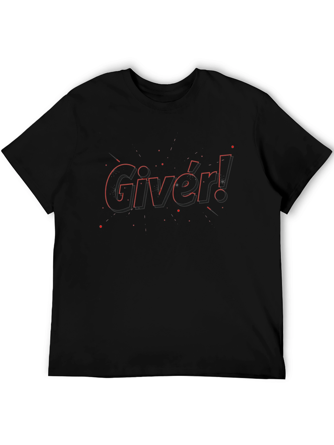Giver! Black Graphic T-Shirt - Stylish Streetwear Tee