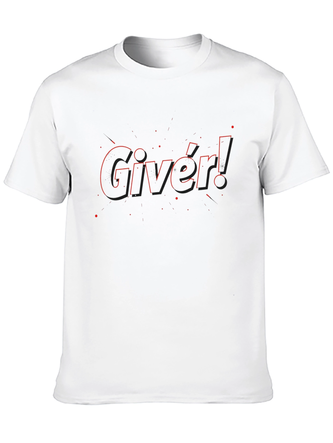 Giver! Black Graphic T-Shirt - Stylish Streetwear Tee