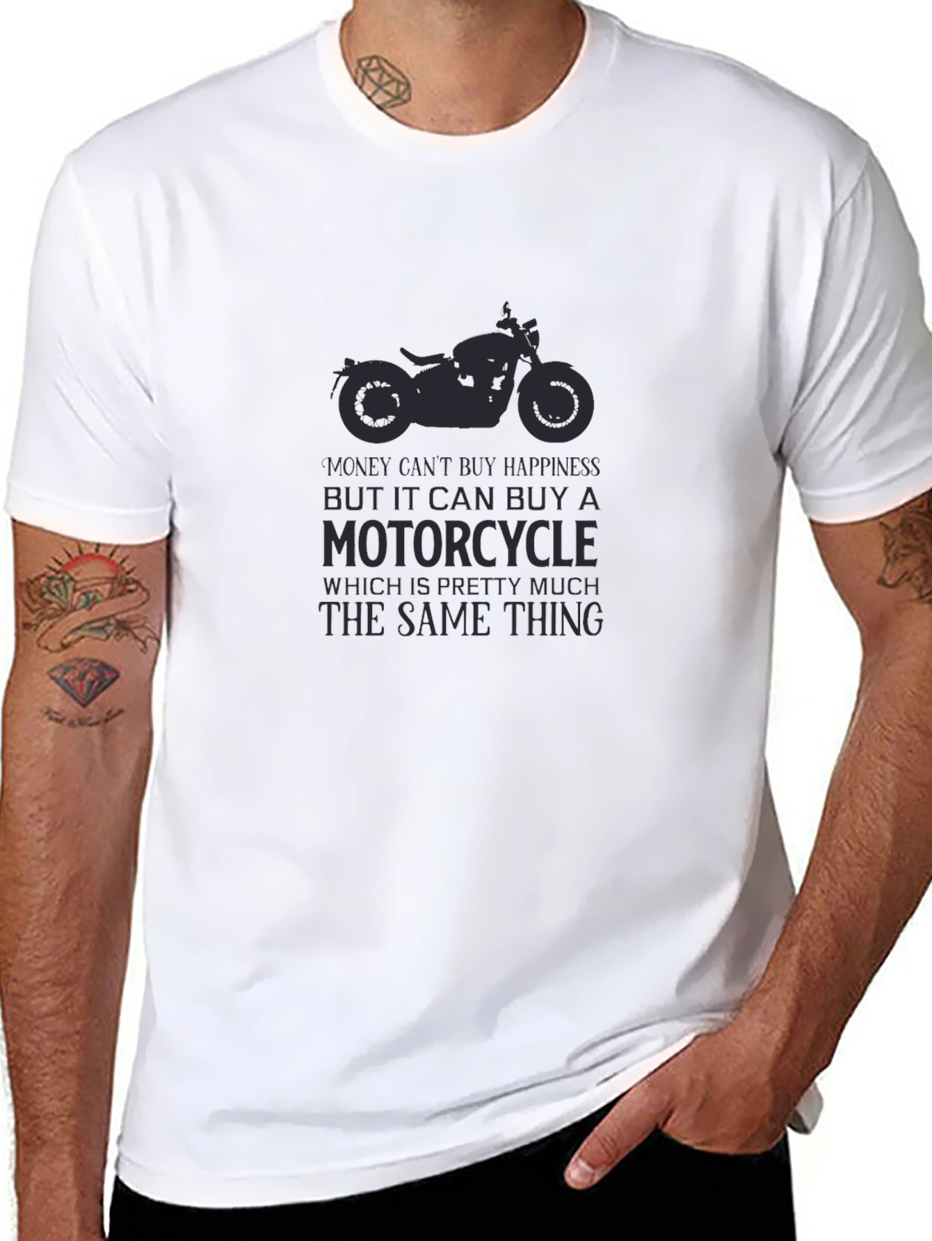Motorcycle T-Shirt: Money Can Buy a Motorcycle