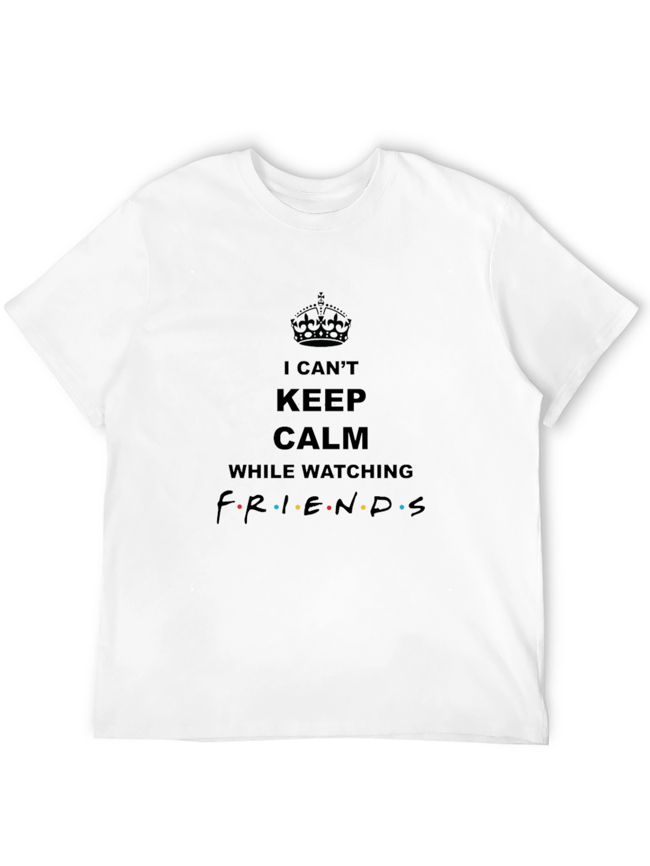 Keep Calm Friends T-Shirt Black Cotton