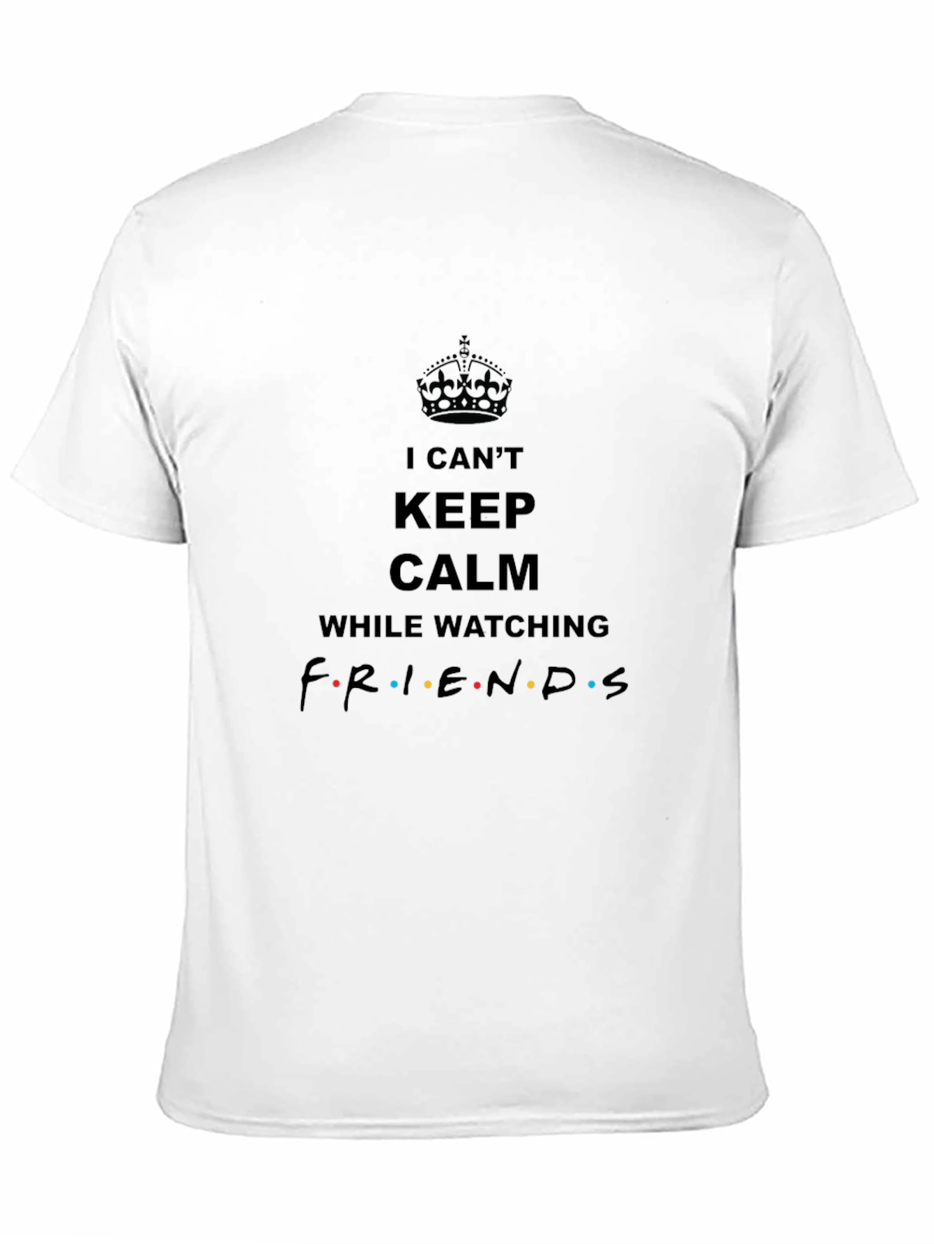 Keep Calm Friends T-Shirt Black Cotton