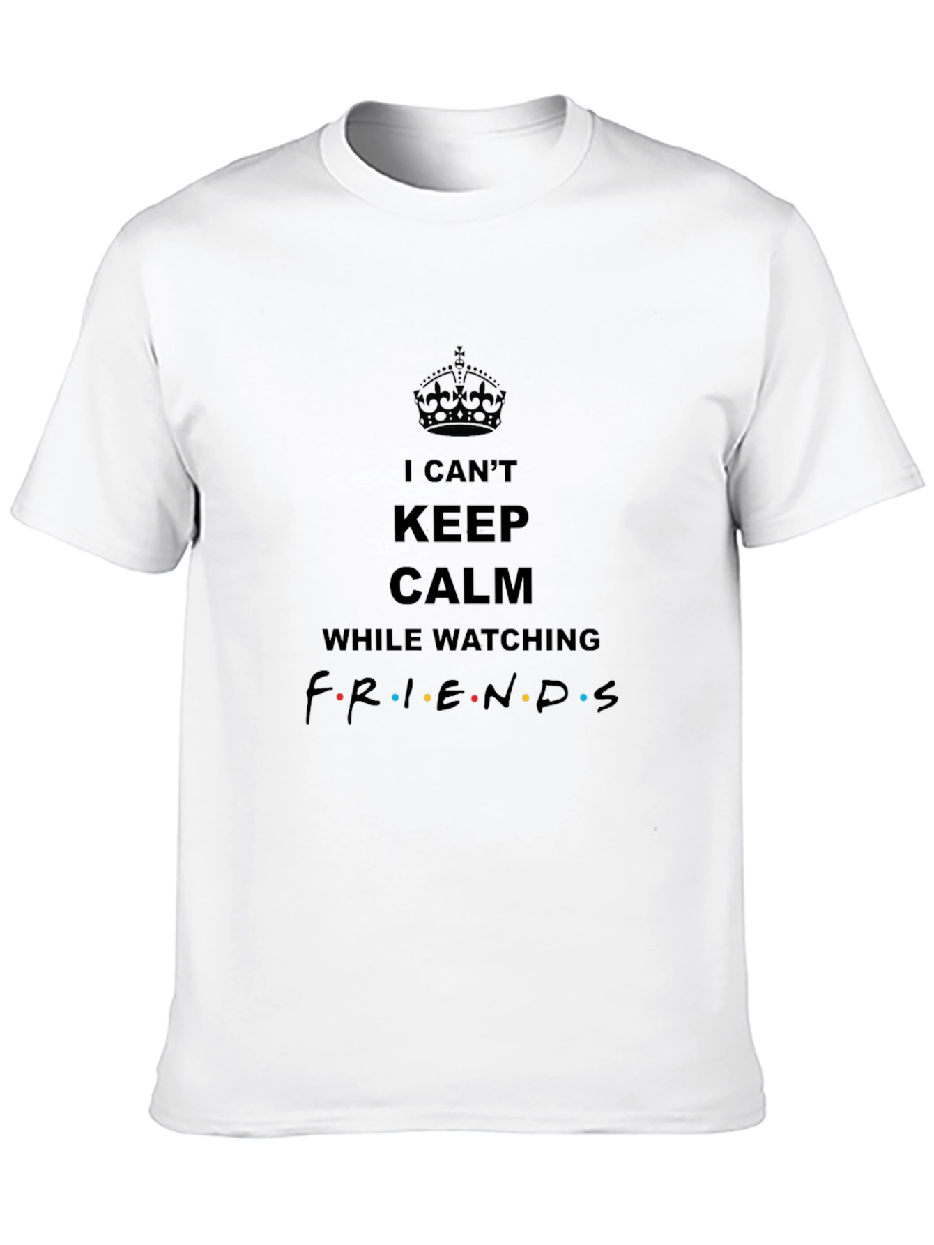 Keep Calm Friends T-Shirt Black Cotton