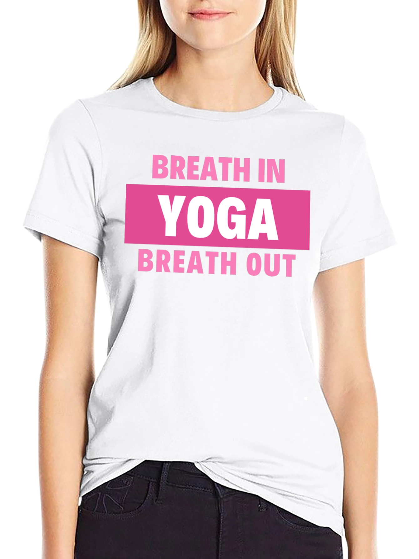 Yoga Breath In Breath Out Graphic Tee
