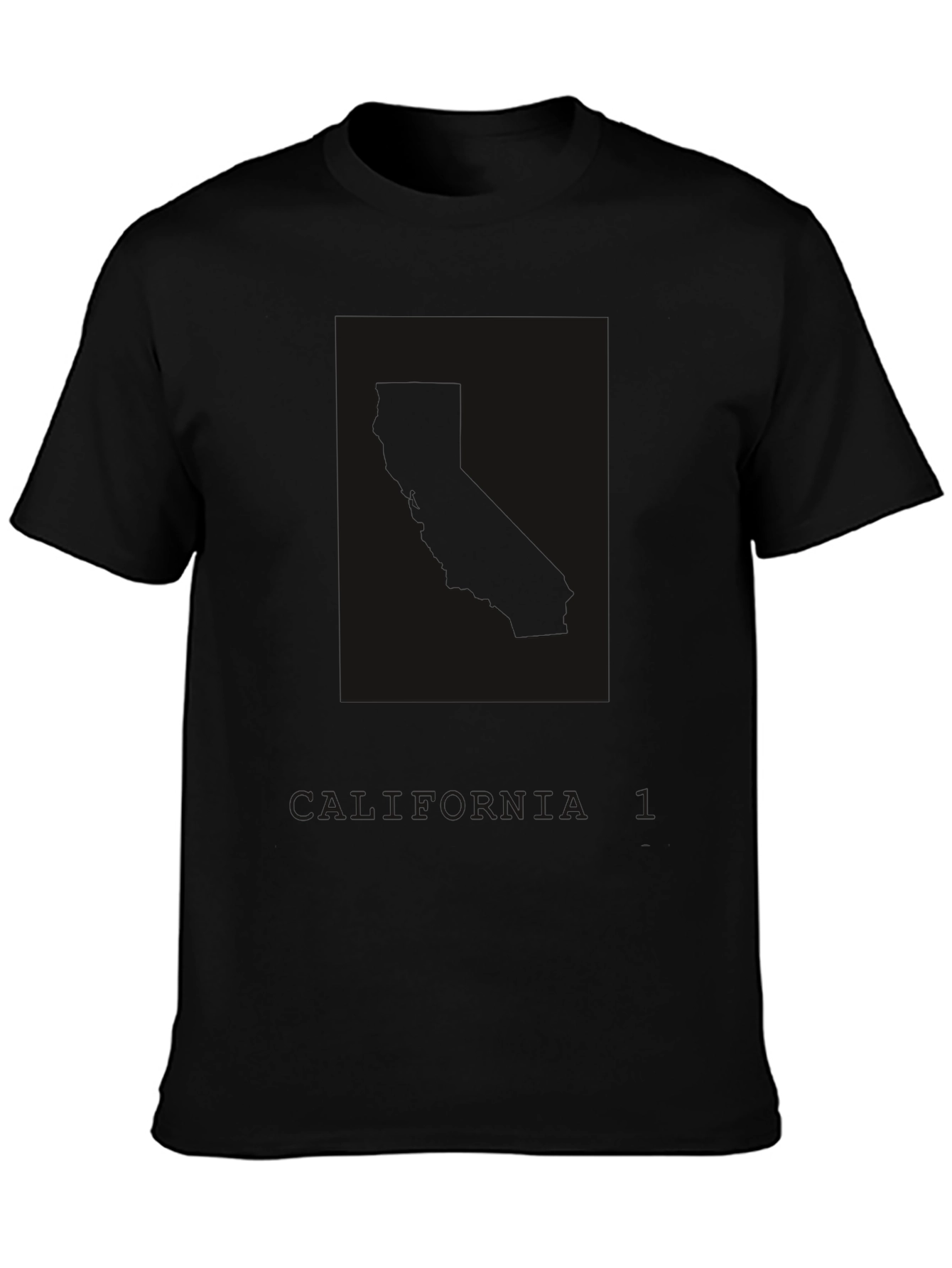 California State T-Shirt - Solid Black Comfort