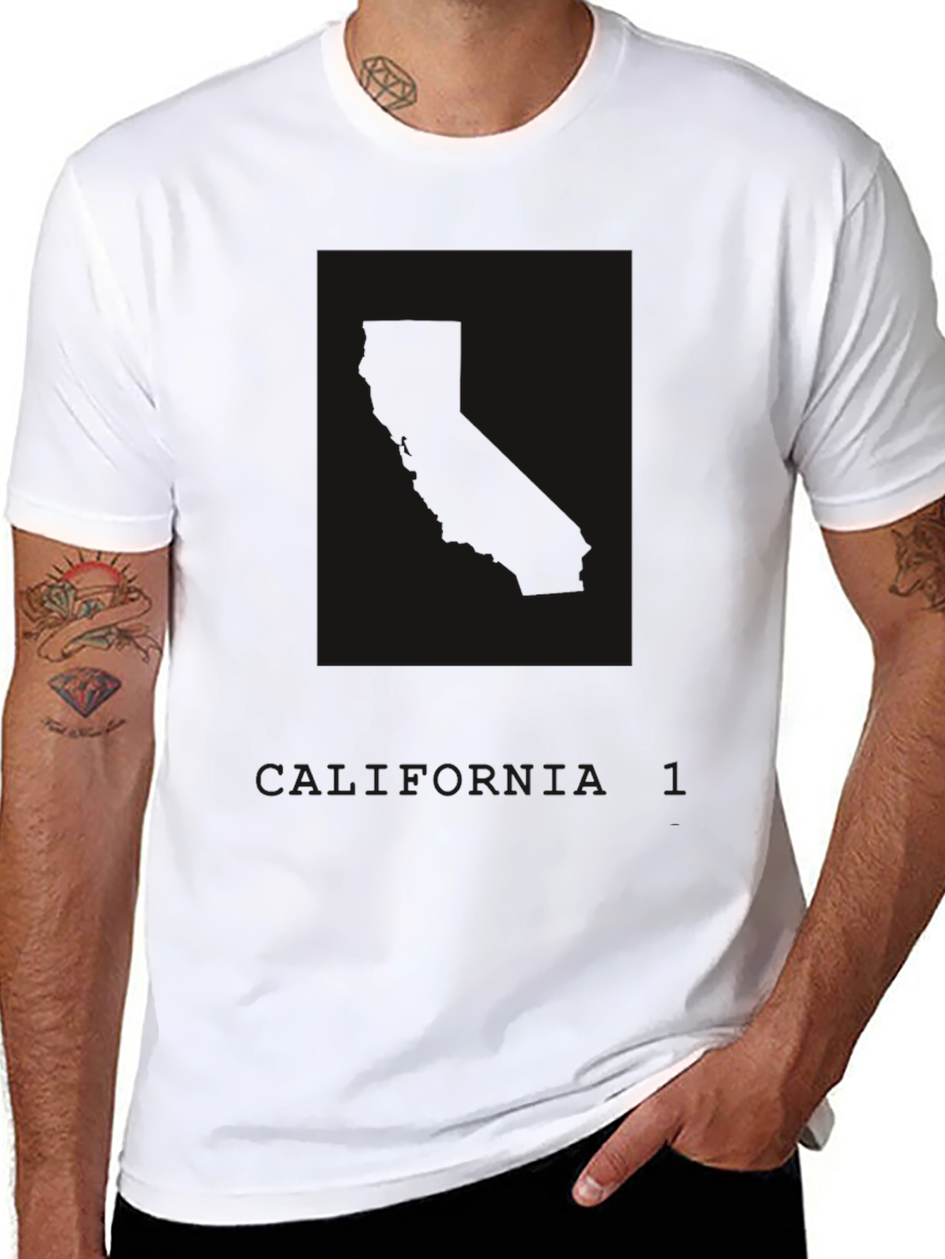 California State T-Shirt - Solid Black Comfort