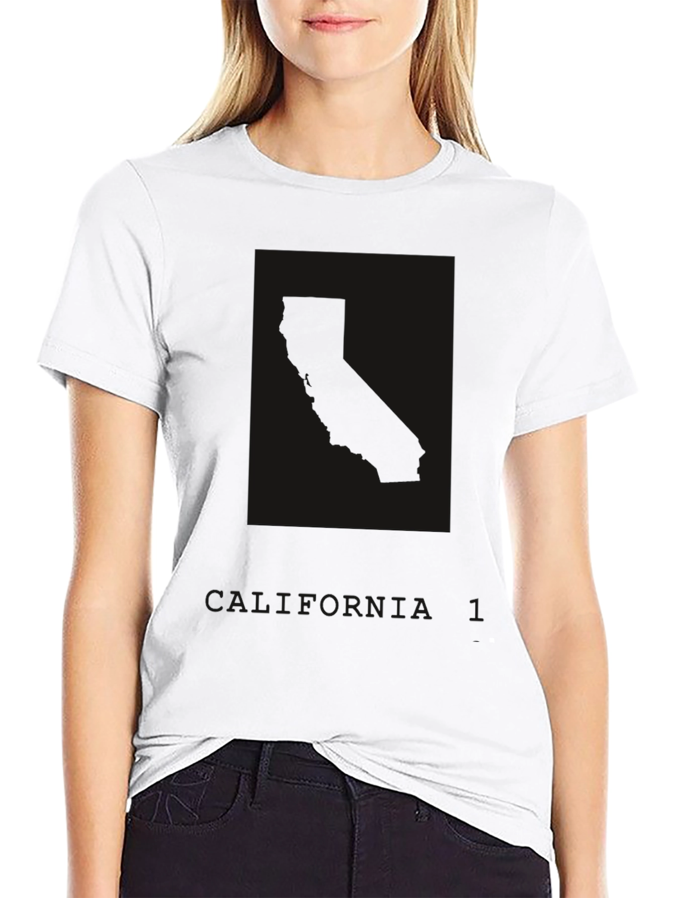 California State T-Shirt - Solid Black Comfort