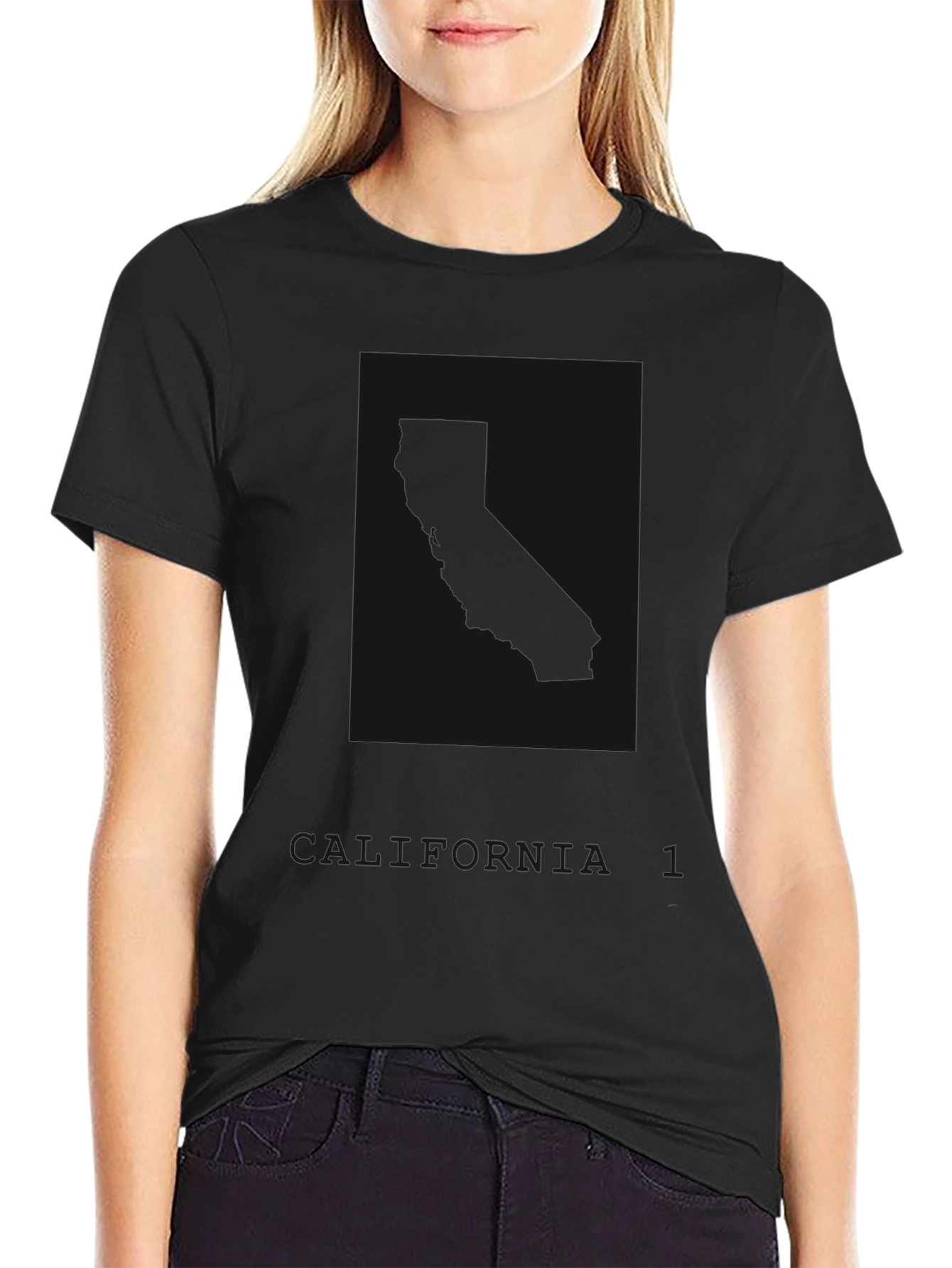California State T-Shirt - Solid Black Comfort