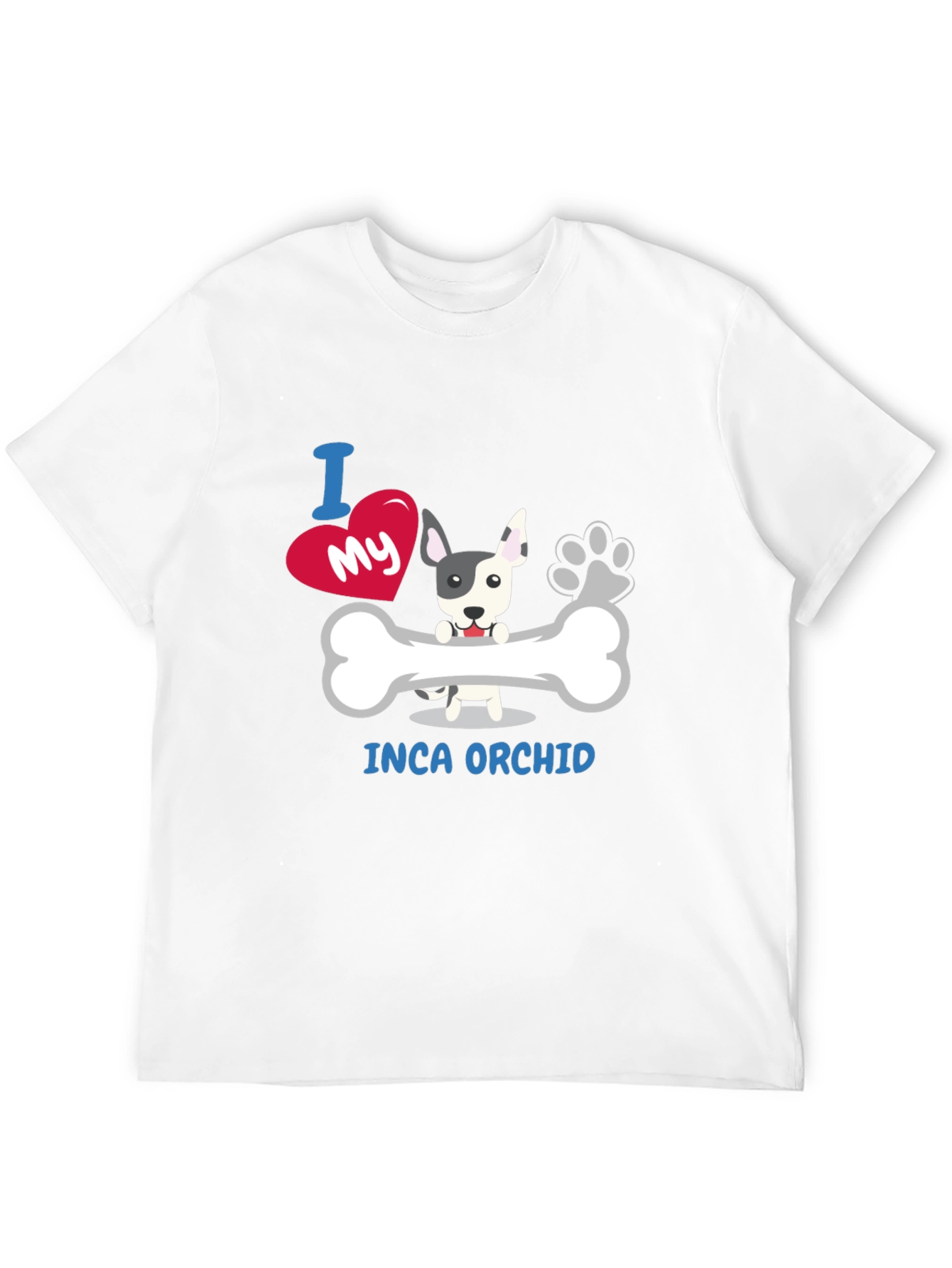 I Love My Inca Orchid T-Shirt Dog Design