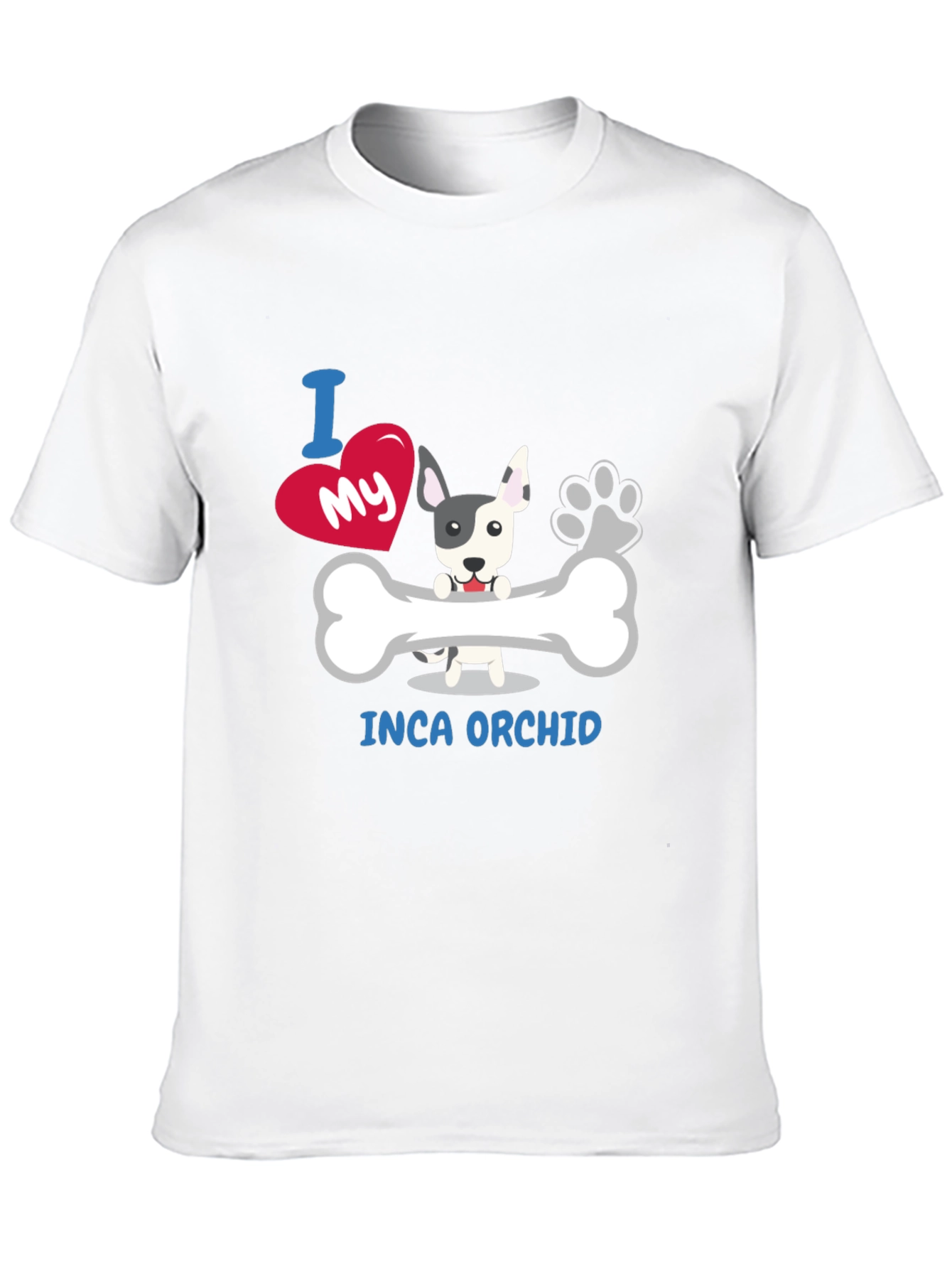 I Love My Inca Orchid T-Shirt Dog Design