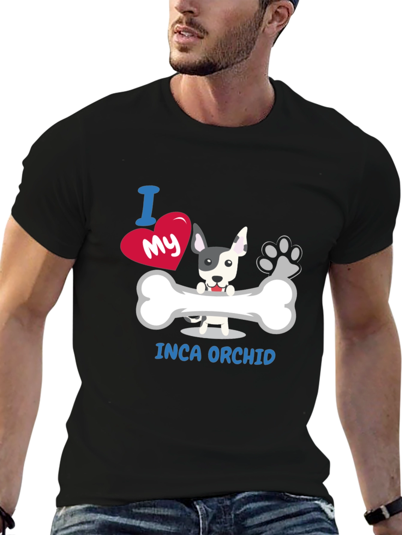 I Love My Inca Orchid T-Shirt Dog Design