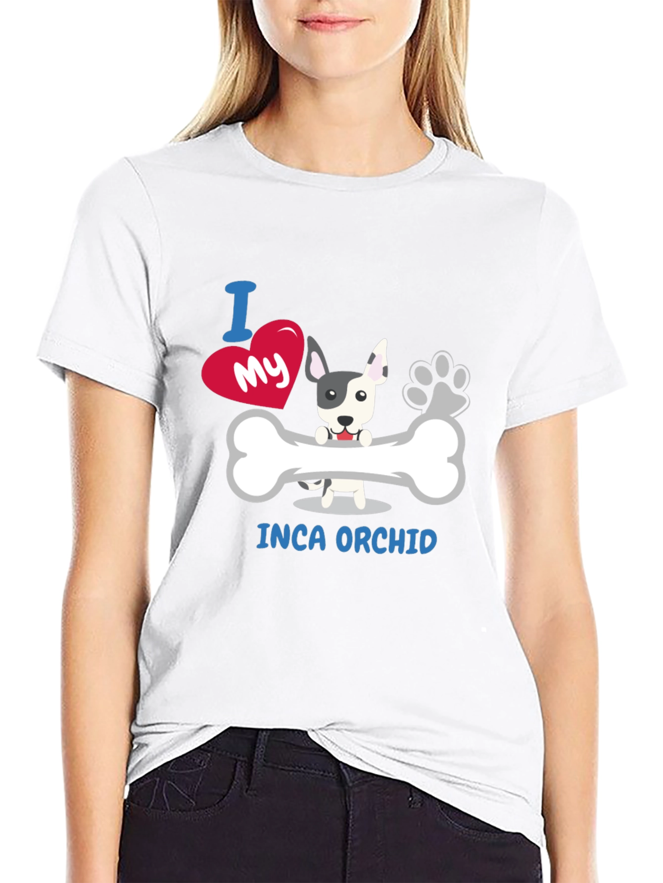 I Love My Inca Orchid T-Shirt Dog Design